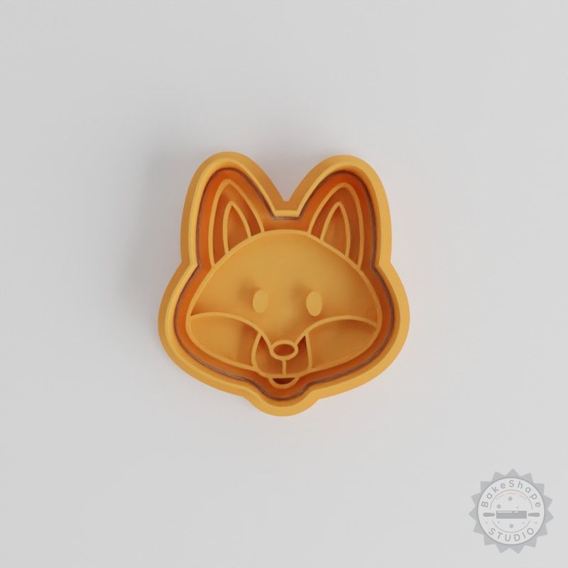 Fox Shape Cookie Cutter and Stamp Set, 6-Piece, S/M/L, Perfect for Cookies and Fondant