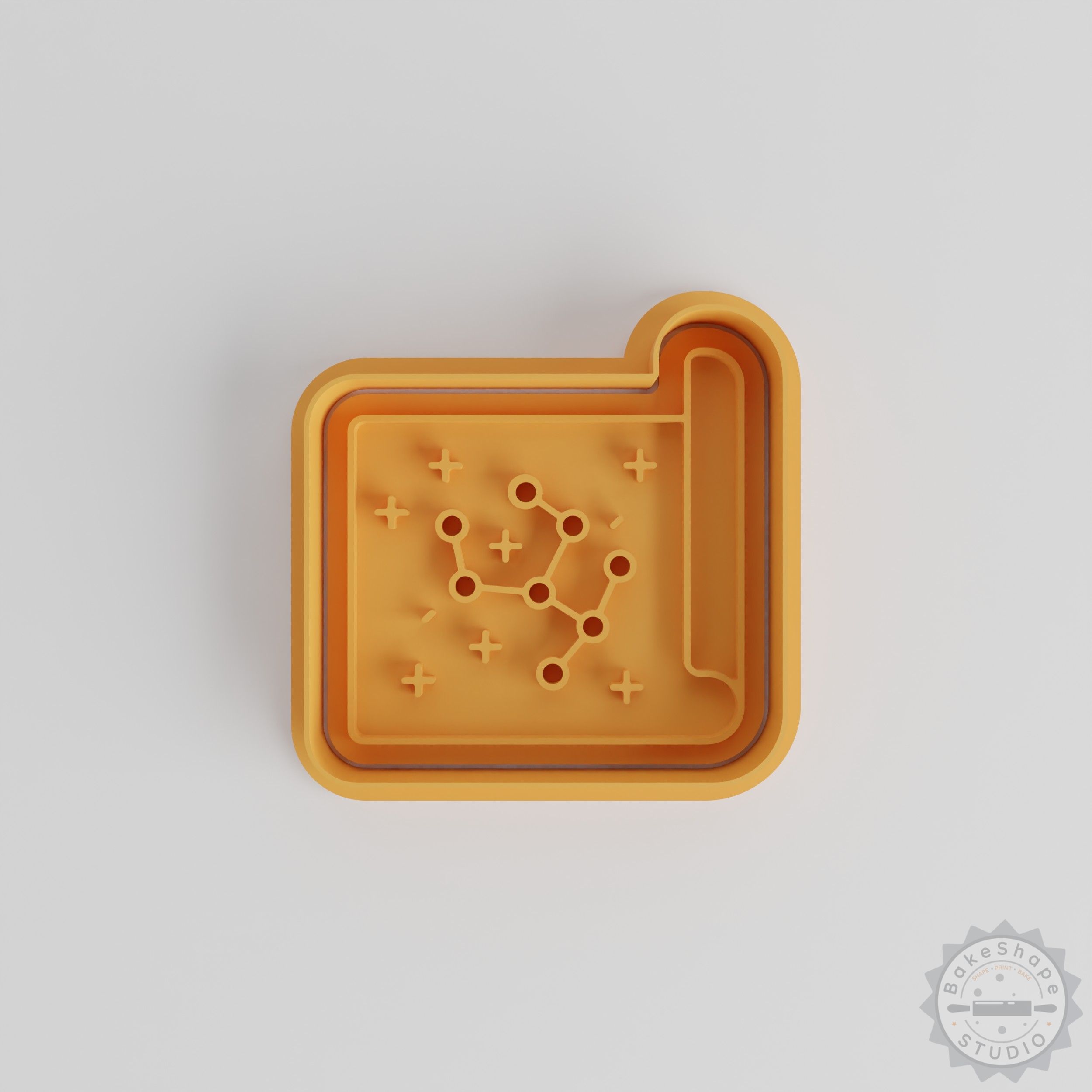 Constellation Blue Print Shape Cutter & Stamp Set, 6-Piece Astronomy Cookie and Fondant Tool, Space Design