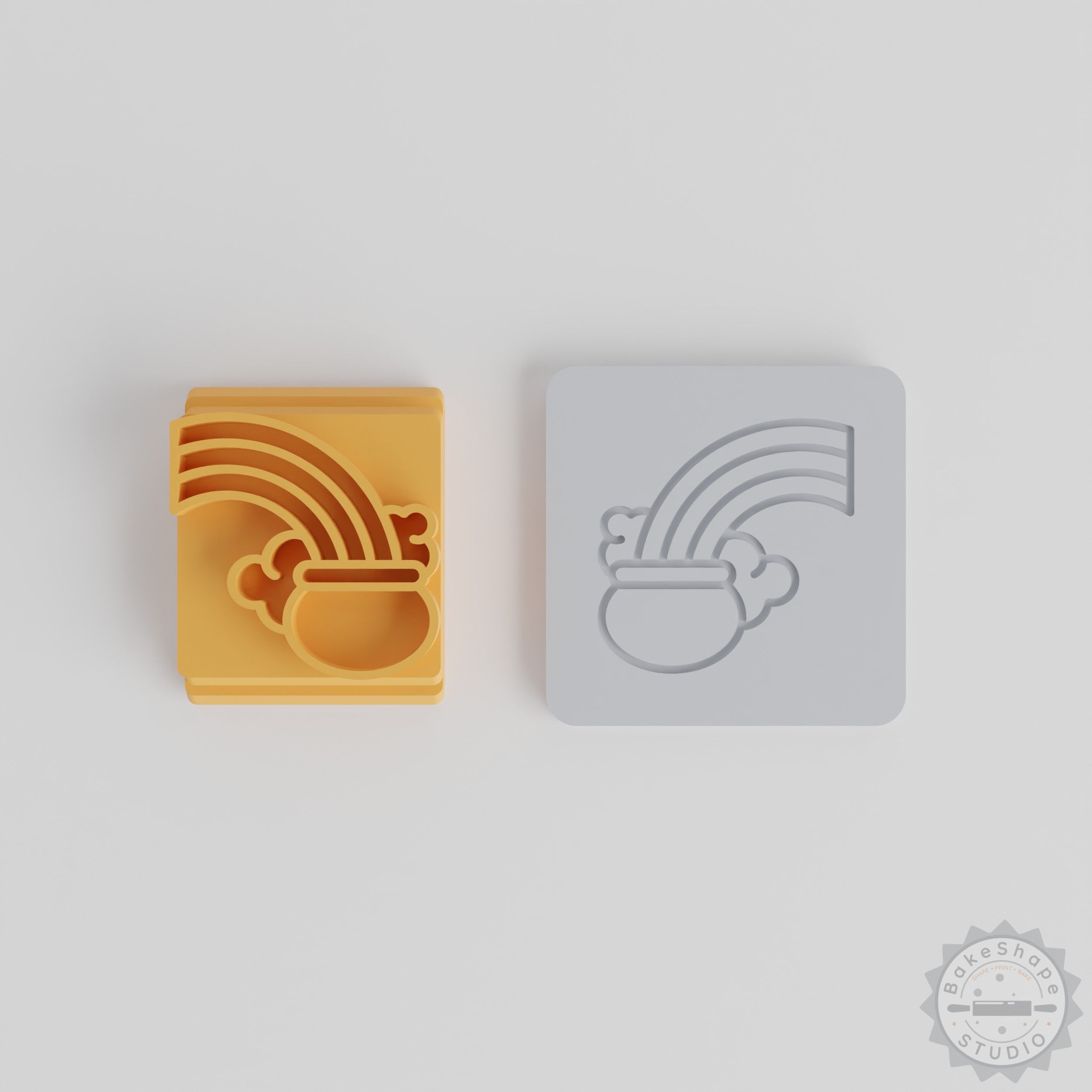 Rainbow Stamp Tile Set, 5 Sizes, Perfect for Clay, Cookies, Fondant, Color Arc Motifs