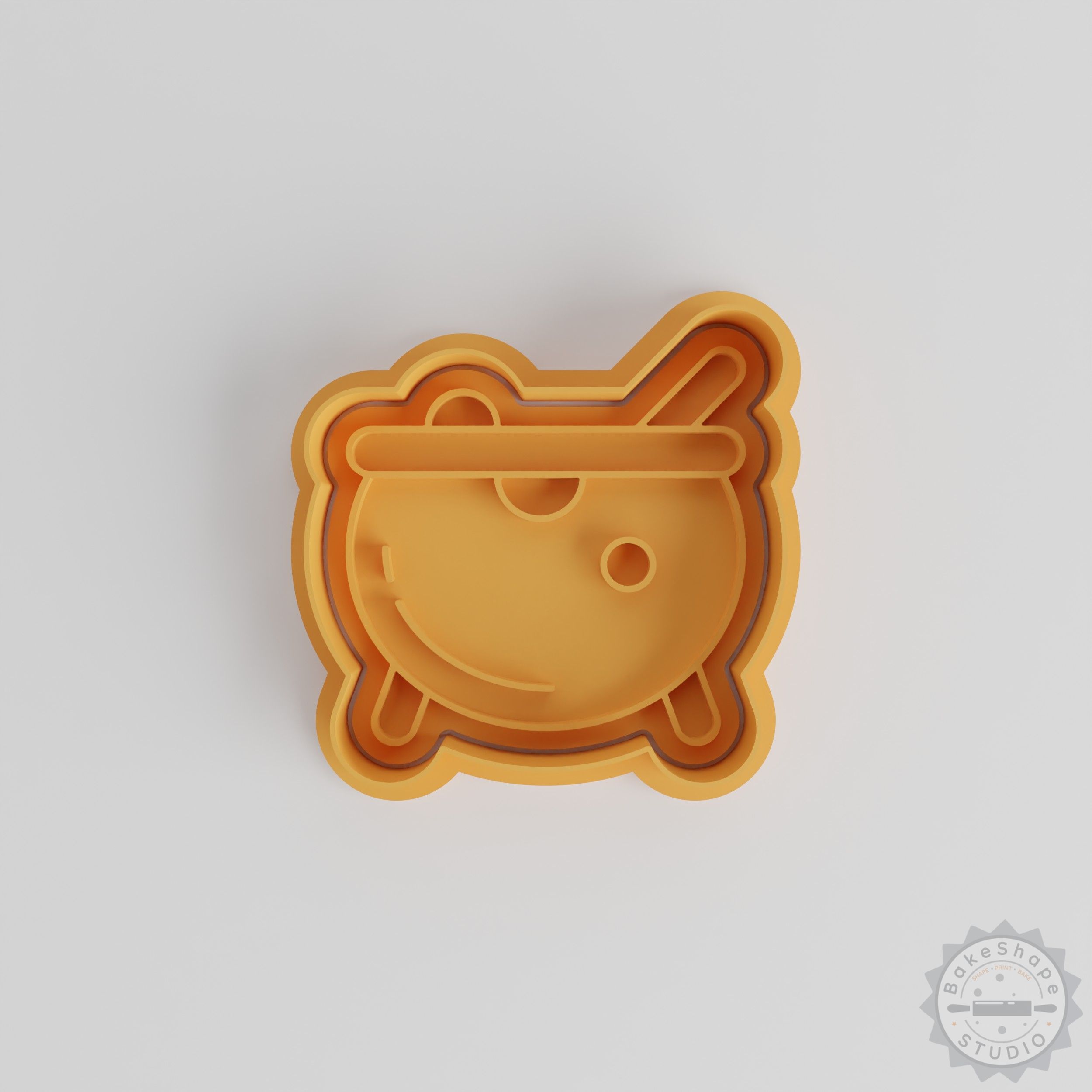 Halloween Cauldron Cookie Cutters and Stamps Set, 6pcs, Perfect for Cookies and Fondant