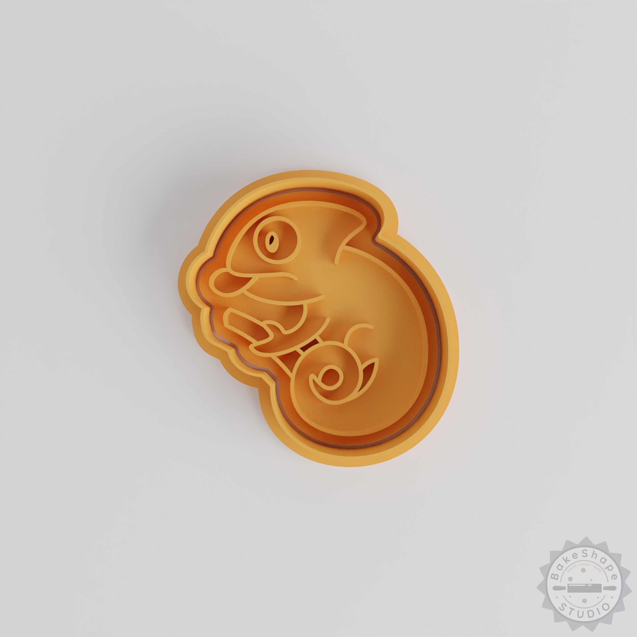 Chameleon Shape Cutter and Stamp Set, Cookie and Fondant Tool, 6-Piece, Small/Medium/Large Sizes, Animal Theme