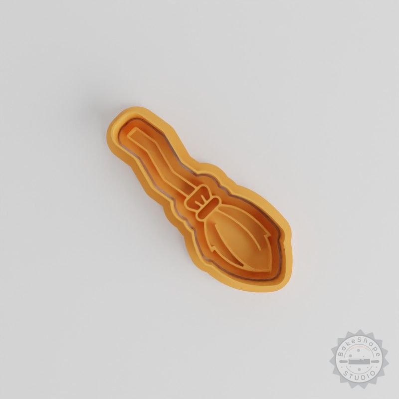 Magic Broom Cookie Cutter Set, 6-Piece Fondant Stamp, Wizard Broomstick, Perfect for Baking