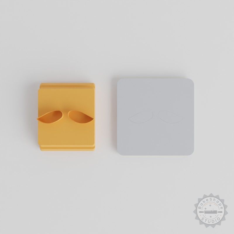 Moustache Stamp Tile Set, 5 Sizes for Clay, Cookies, Fondant, Facial Hair Design