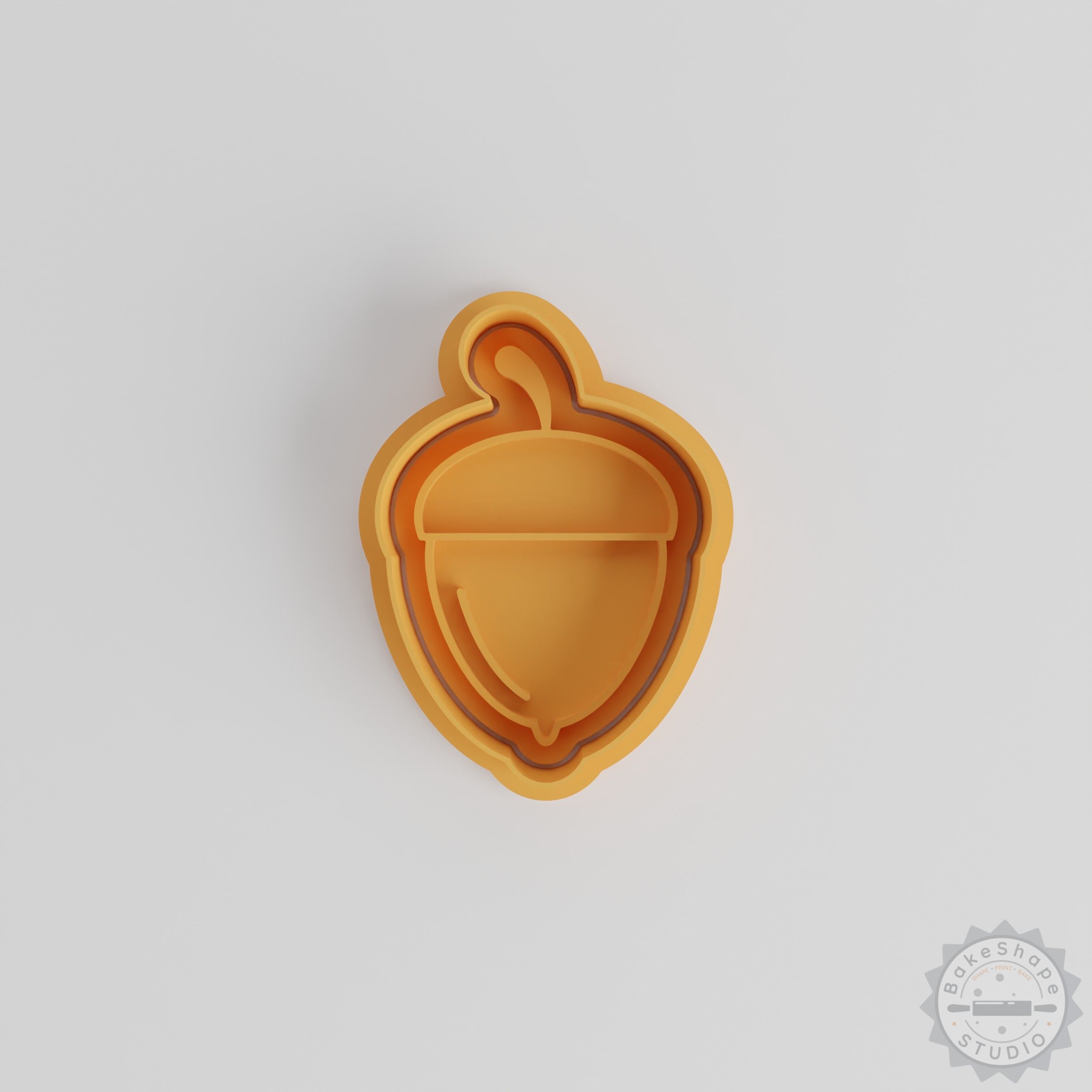 Acorn Shape Cutter and Stamp Set, Perfect for Cookies, Fondant, 6-Piece Pack with S/M/L Sizes, Autumn Nut, Woodland Seed Design
