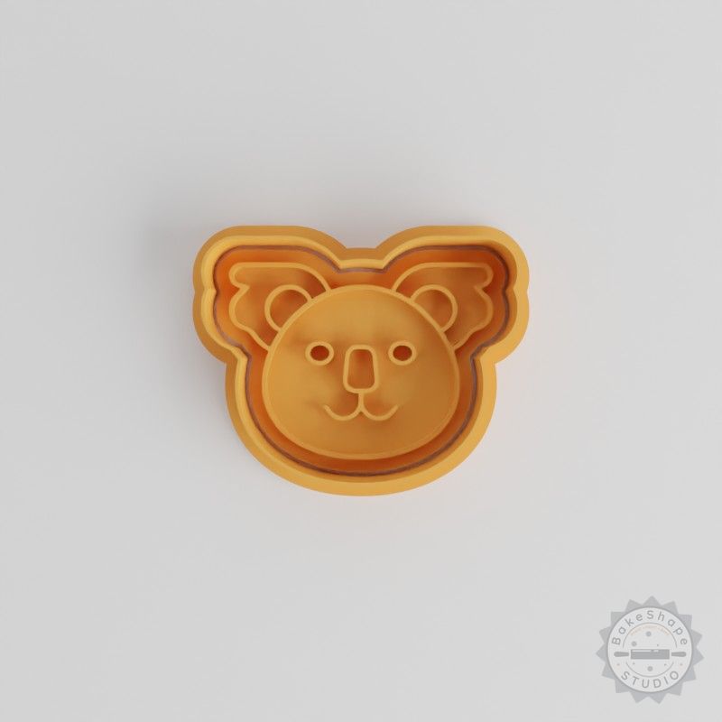 Koala Shape Cutter & Stamp Set, 6-Piece Collection for Cookies & Fondant, S/M/L Sizes, Cute Australian Marsupial Design