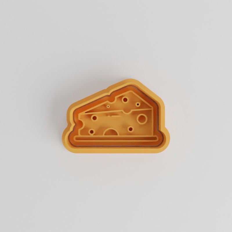 Cheese Shape Cutter & Stamp Set, Perfect for Cookies & Fondant, Includes 6 Pieces, S/M/L Sizes