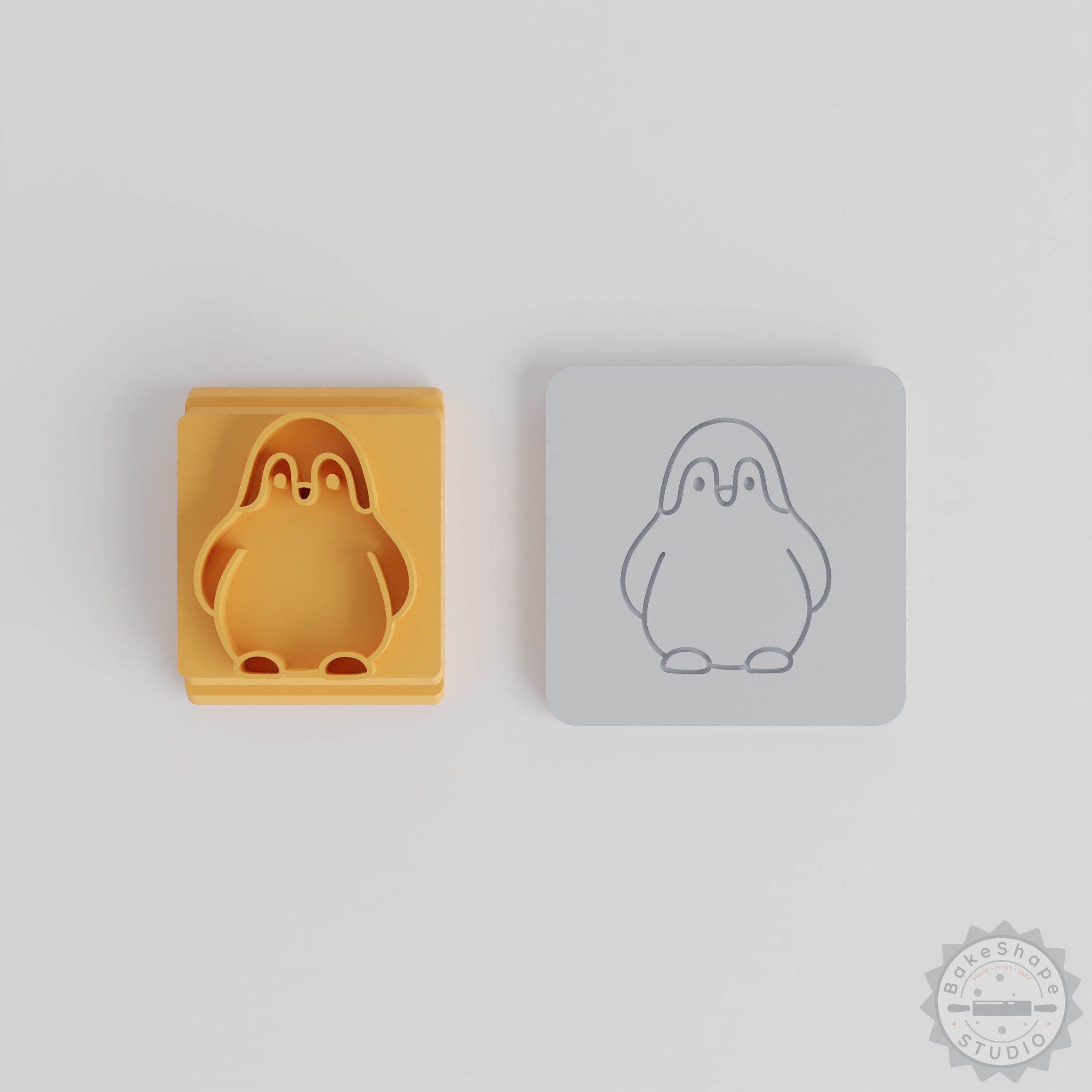 Penguin Stamp Tile Set, 5 Sizes 20-40mm, Perfect for Clay, Cookies, Fondant, Animal Wildlife Design
