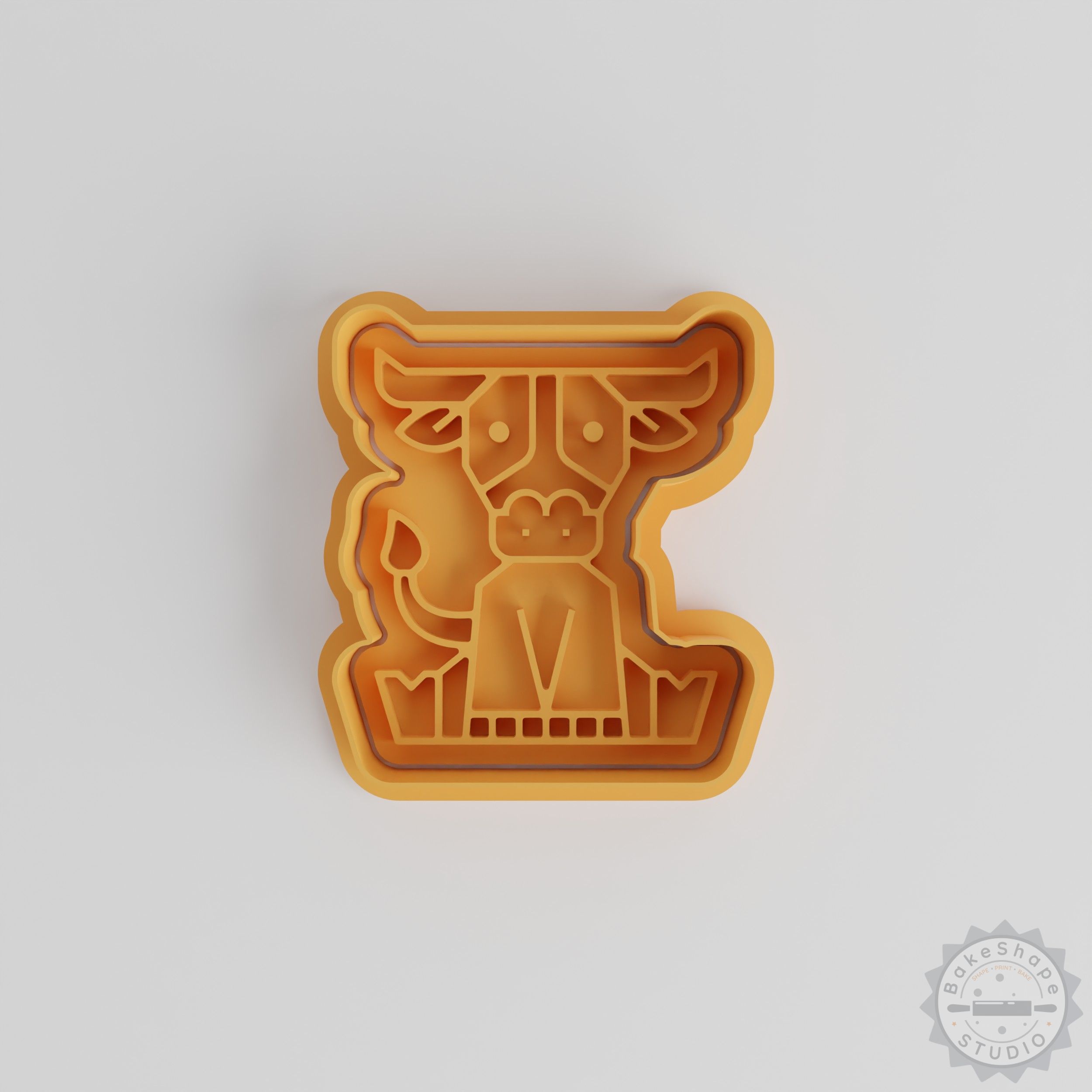 Buffalo Shape Cutter and Stamp Set, 6 Pieces, Perfect for Cookies and Fondant