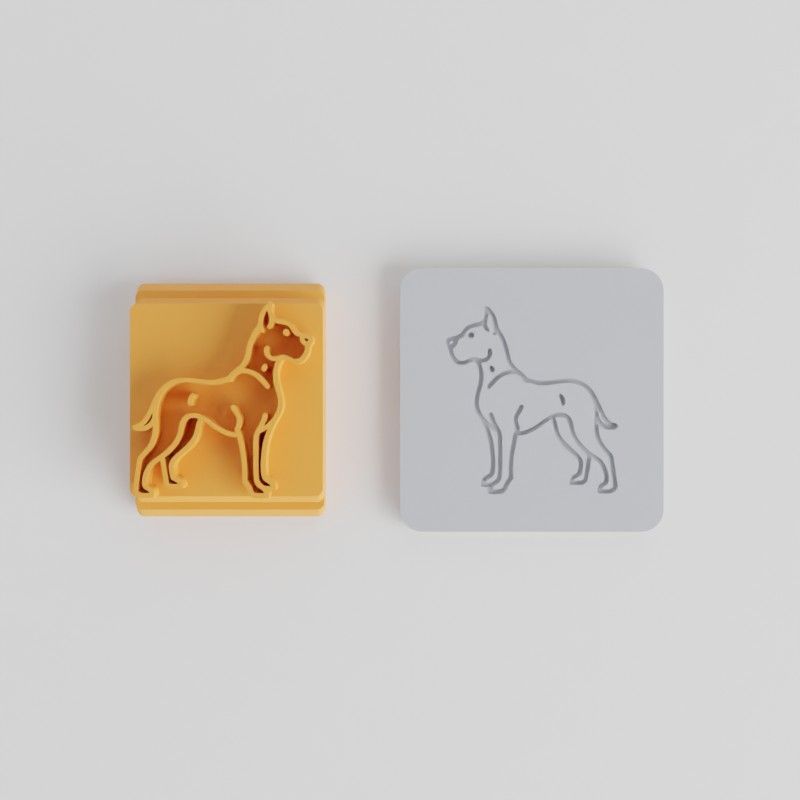 Great Dane Stamp Tile Set, 5 Motif Sizes for Clay, Cookies & Fondant Crafting