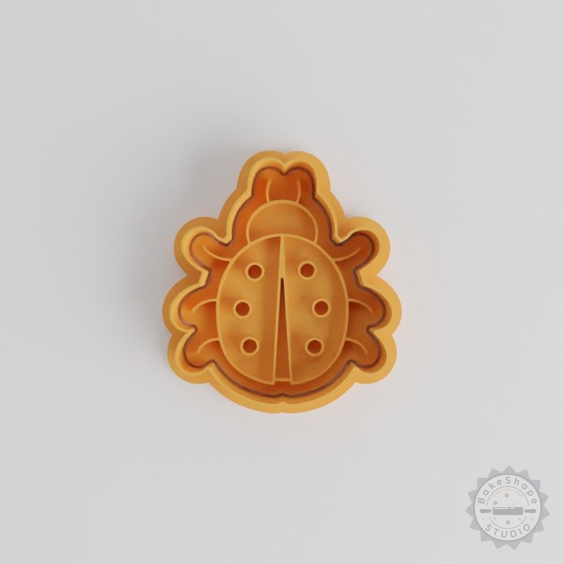 Bug Cookie Cutter and Stamp Set, 6-Piece Insect Shape Cutters for Easter and Spring Baking