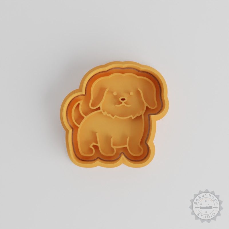 Maltese Dog Cookie Cutter & Stamp Set, 6-Piece, S/M/L, for Fondant & Baking