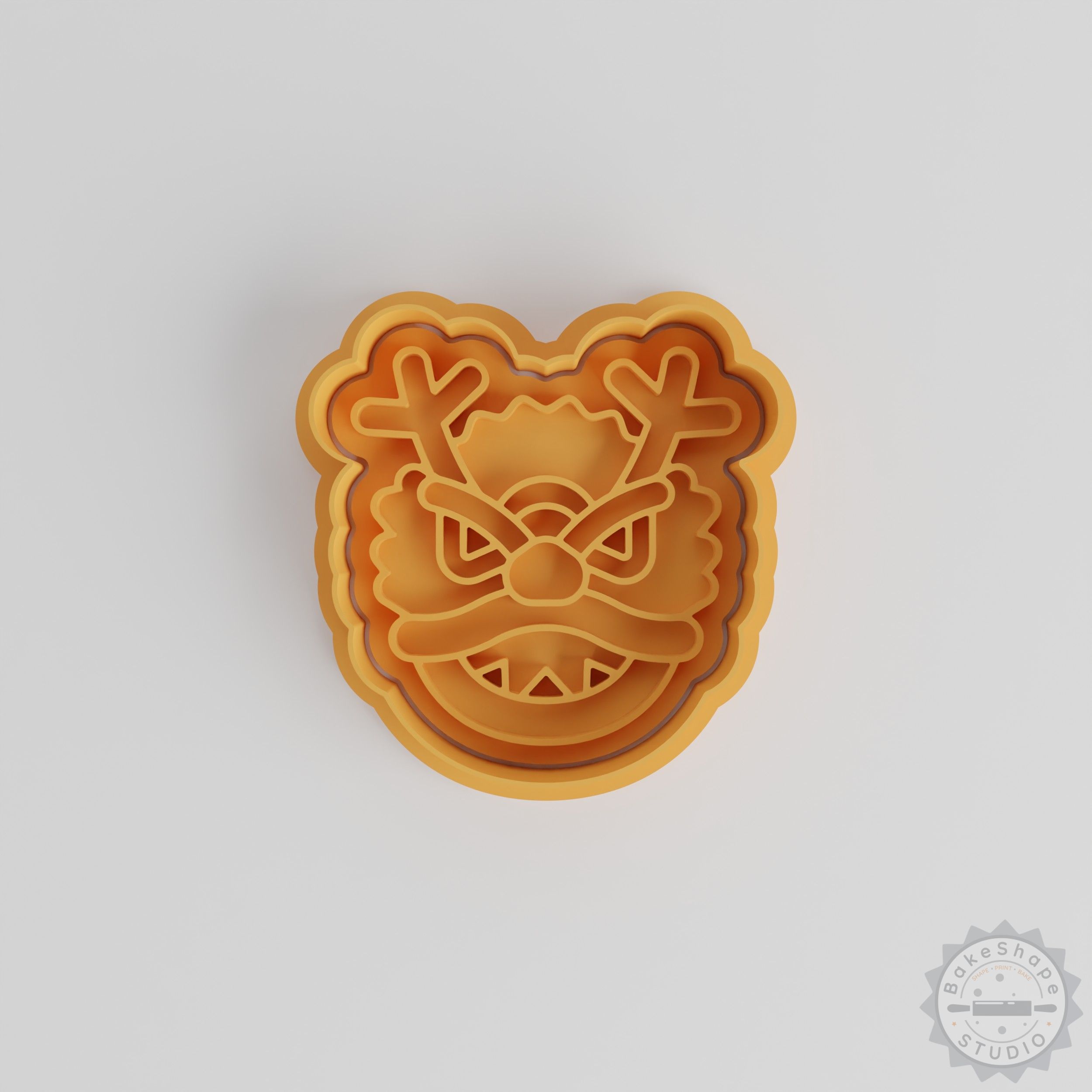 Dragon Cookie Fondant Cutter & Stamp Set, Fire Beast Mythical Creature Mold, 6-Piece Sizes S/M/L Collection