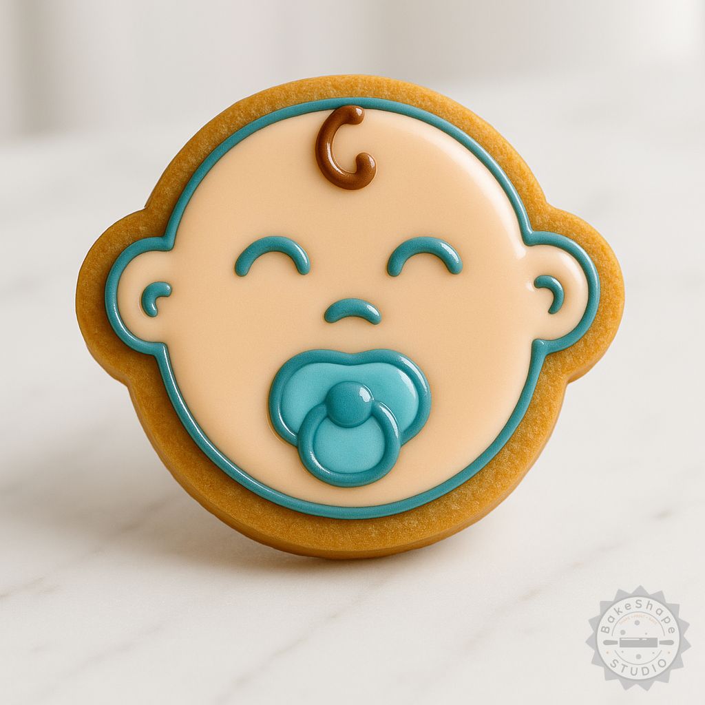 Baby cookie cutter and stamp set STL for 3D printing with small, medium, and large sizes