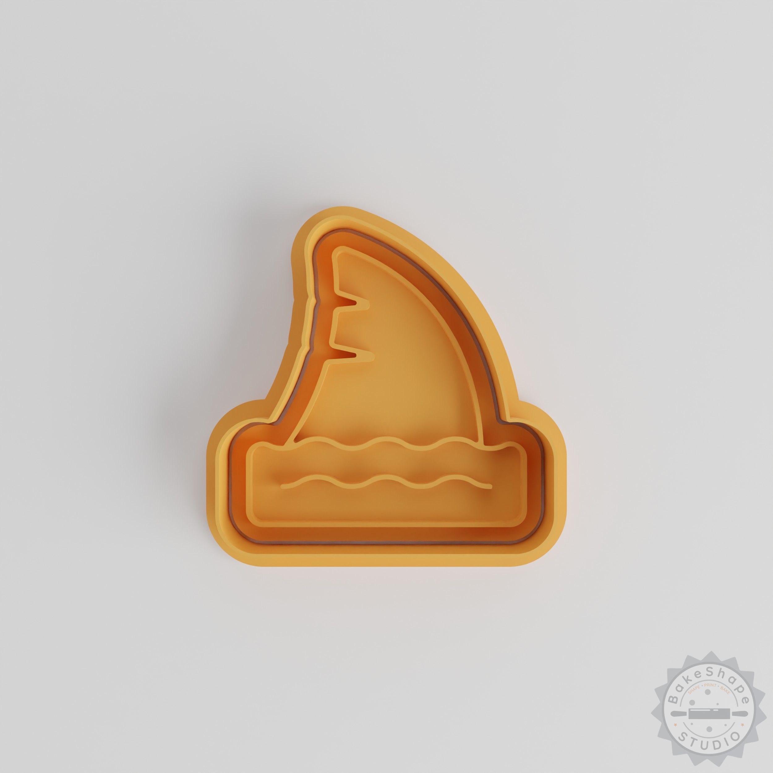 Shark Fin Ocean Cookie Cutter & Stamp Set, 6 Pieces, Perfect for Cookies & Fondant, Includes S/M/L Sizes
