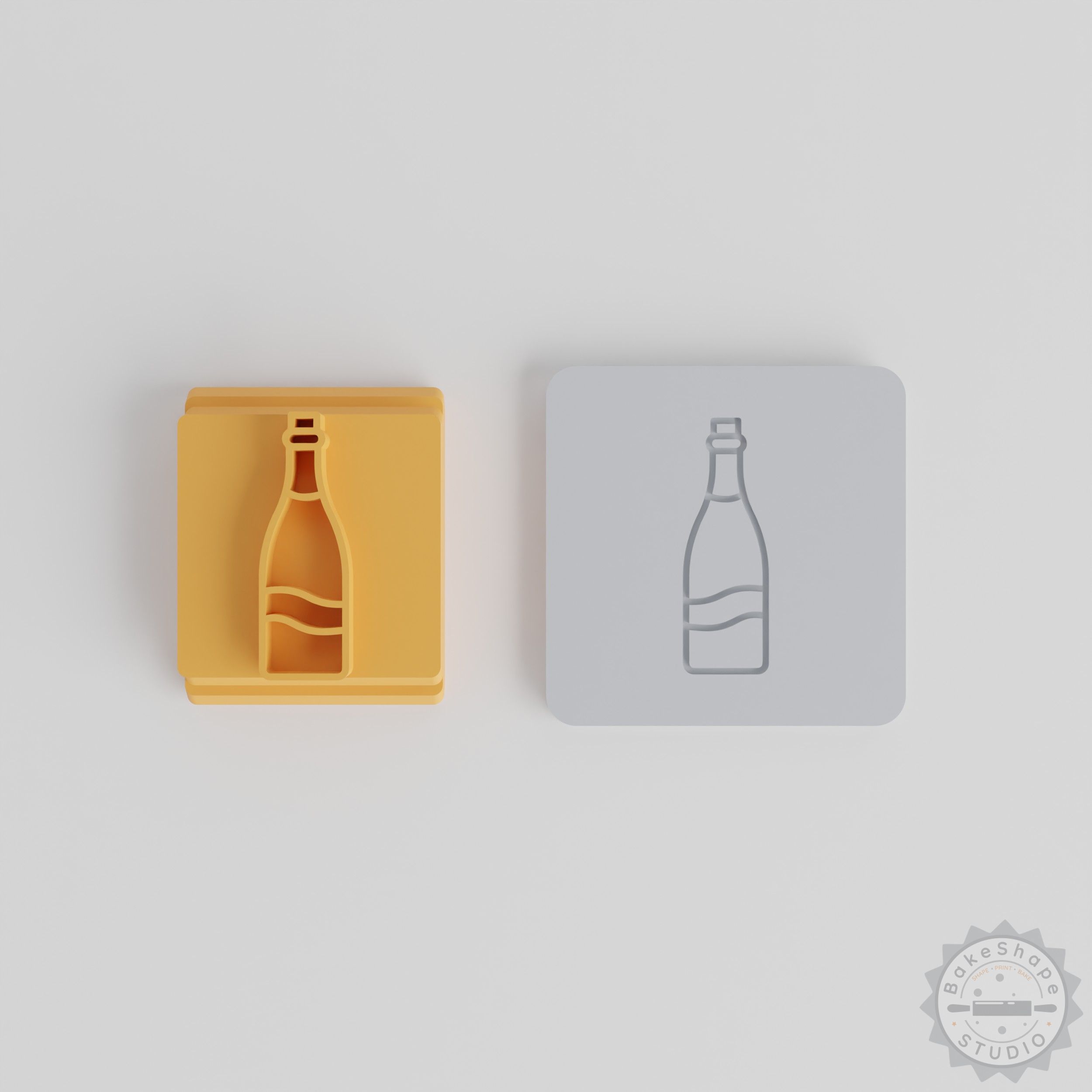Wine Stamp Tile Set, 5 Sizes, Perfect for Clay, Cookies and Fondant Crafting
