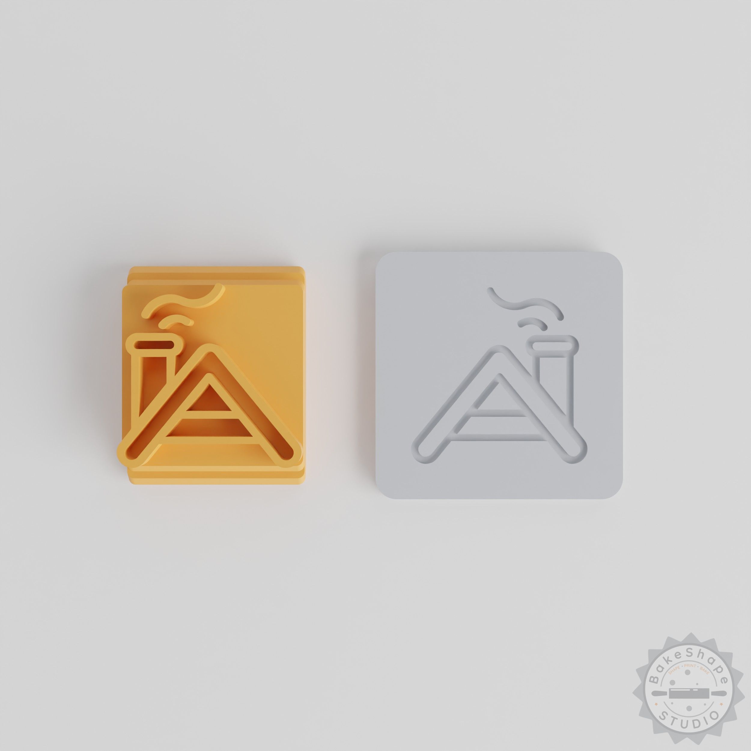 Burning Stamp Tile Set, 5 Flame Designs, Multiple Sizes, Perfect for Clay, Cookies, Fondant, Holiday Decoration