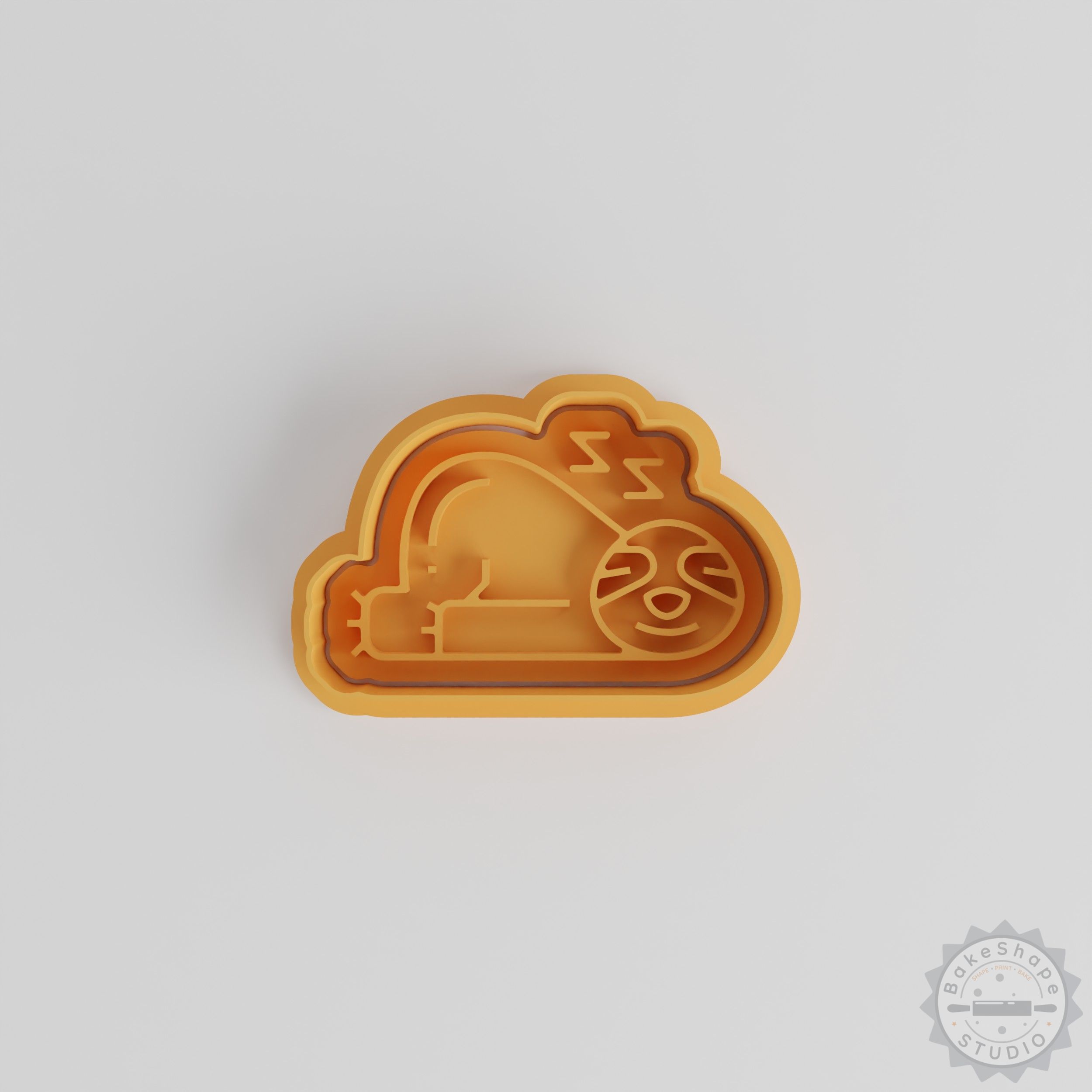 Sloth Cookie Cutter and Stamp Set, 6-Piece, Wildlife Animal Baking Tools, Fondant, S/M/L Sizes