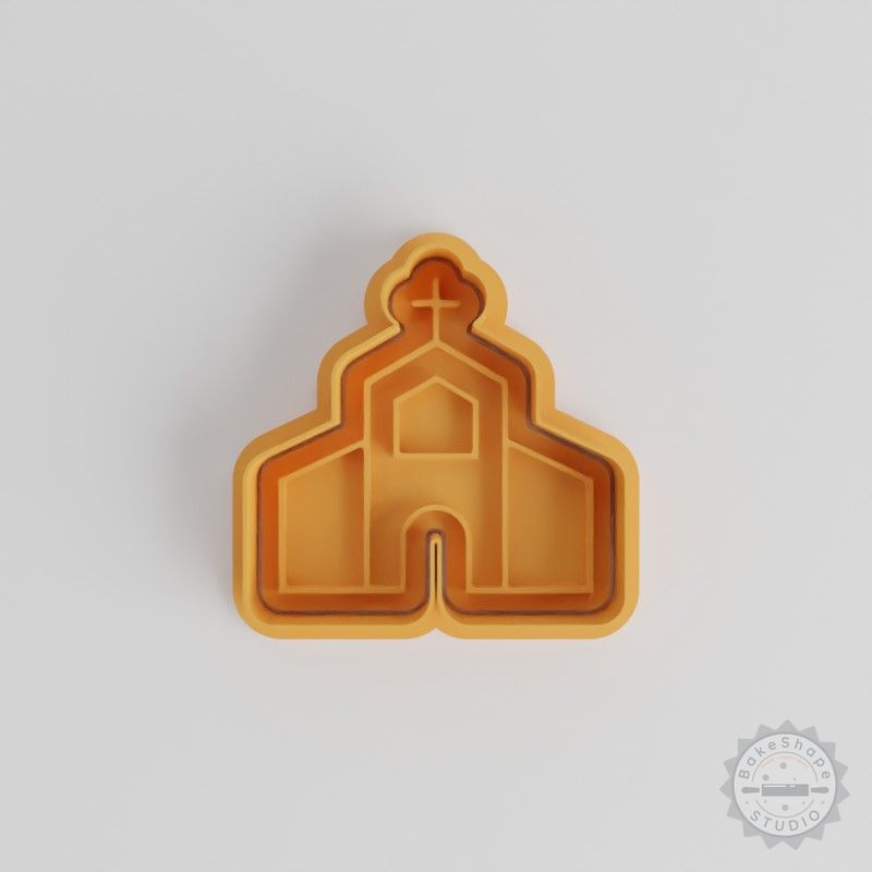 Church Cookie Cutter and Stamp Set, 6-Piece, S/M/L Sizes, Ideal for Cookies and Fondant