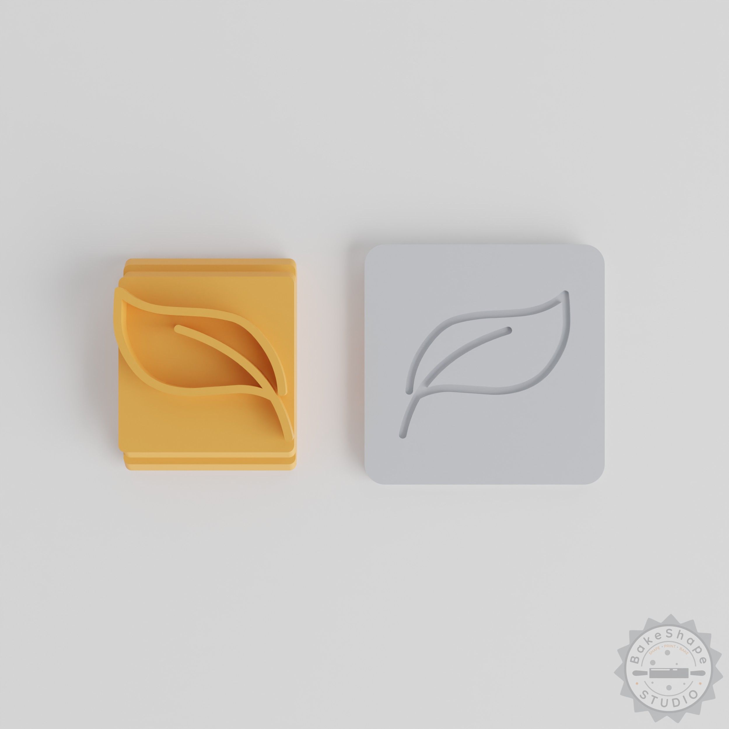 Leaf Stamp Tile Set, 5-Piece Nature Leaf Motifs for Clay, Cookies, Fondant, Botanical Craft Tool