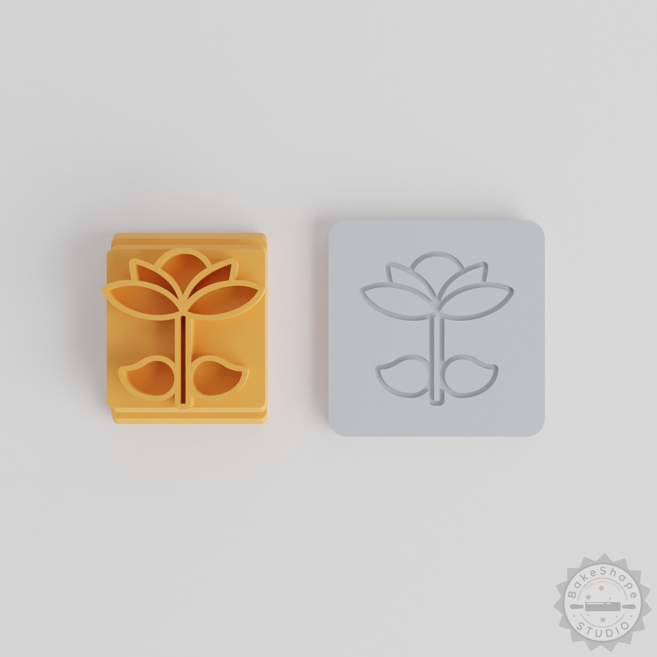 Open Flower Stamp Tile Set, 20-40mm, Floral Blossom Design for Clay, Cookies, Fondant