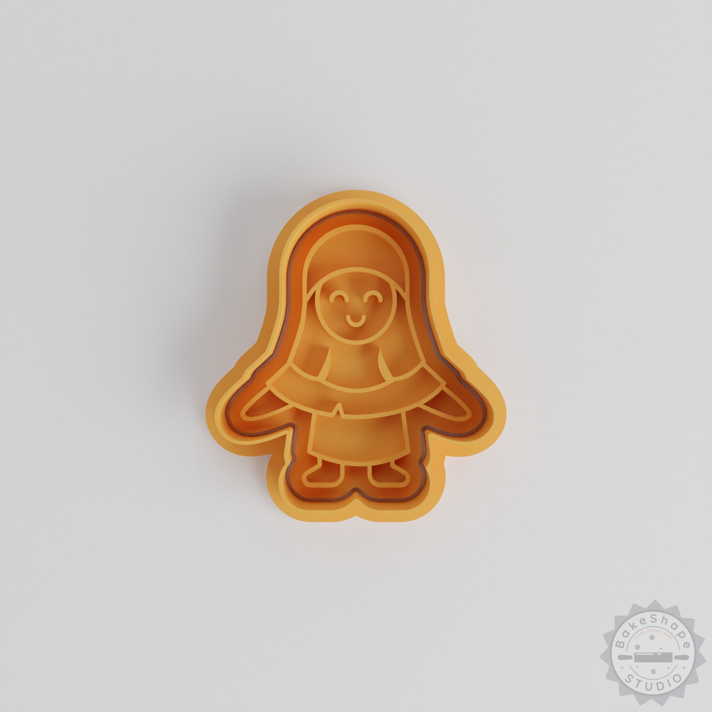 Nun Cookie Cutter Set, 6-Piece, Horror-Themed Halloween Decor, Fondant Stamp Collection, S/M/L