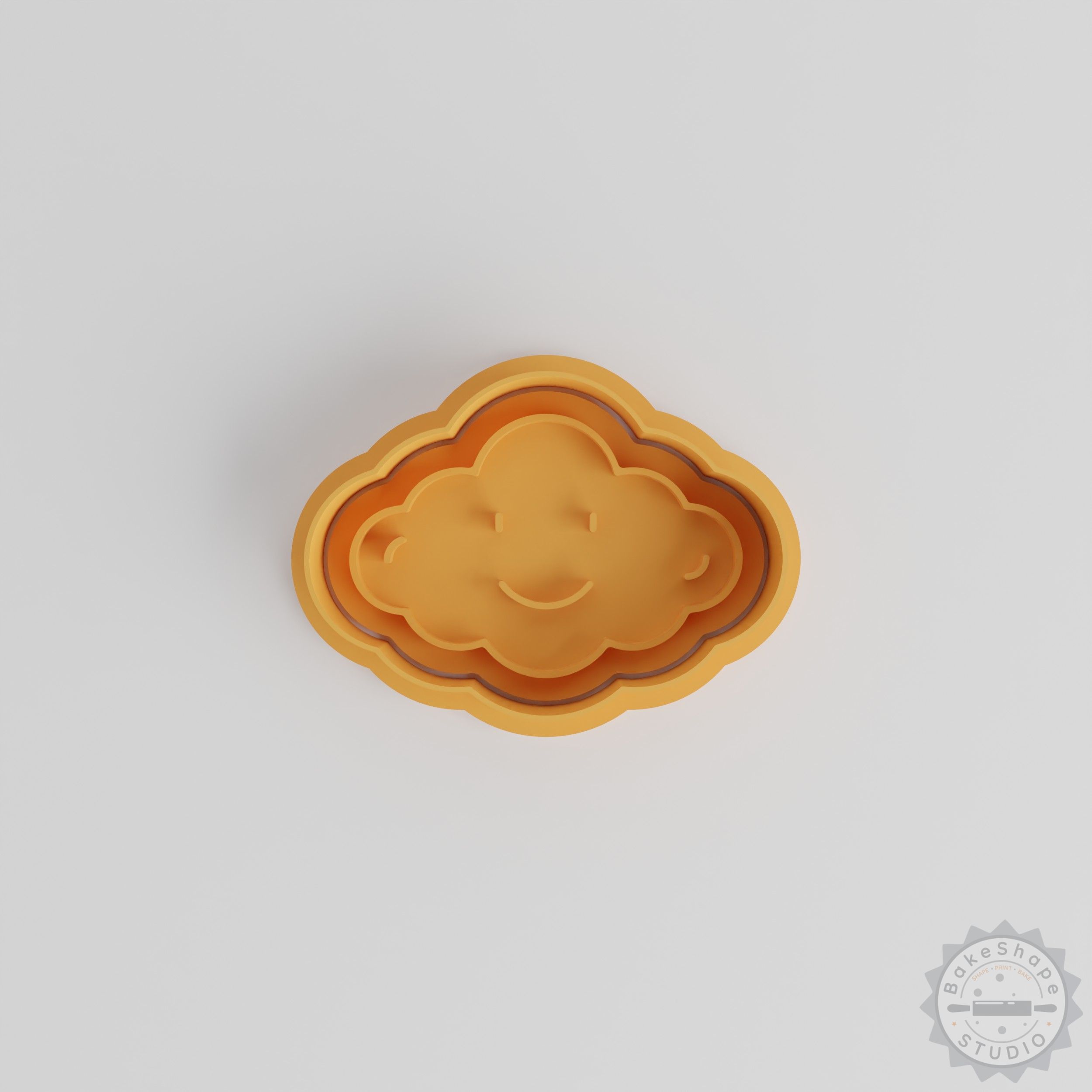 Kawaii Cloud Cookie Cutter and Stamp Set, 6-Piece Cloud Shape for Cookies or Fondant