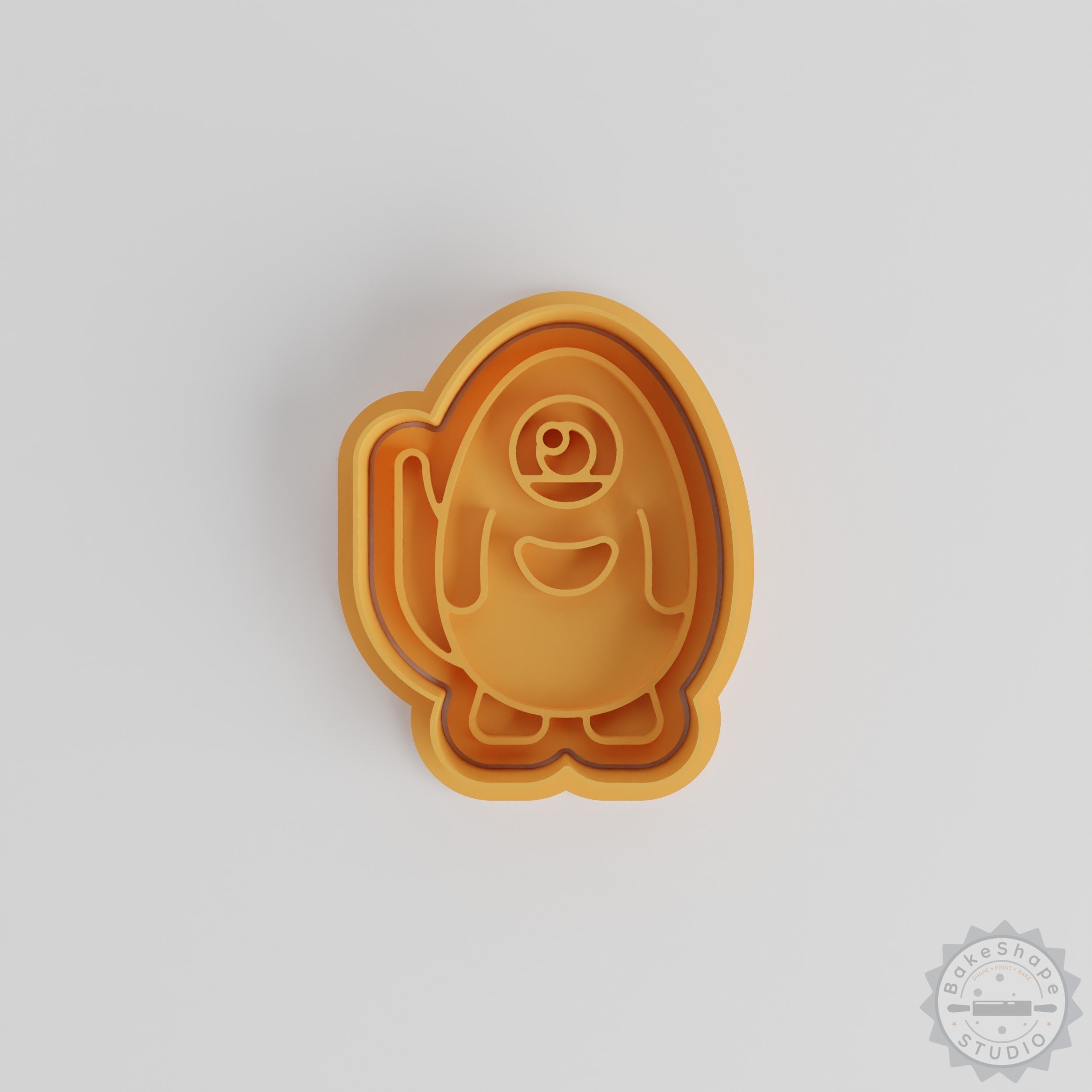 Egg Shape Monster Cookie Cutter Set, 6-Piece Stamp Kit for Cookies & Fondant, 3 Sizes