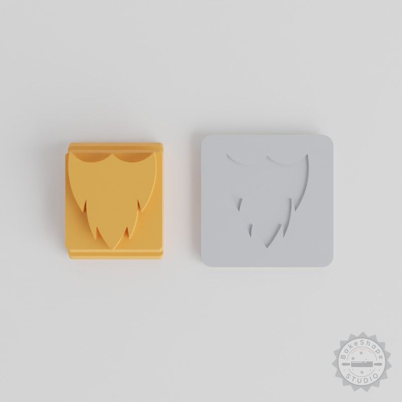 Facial Hair Stamp Tile Set, 5 Sizes for Clay, Cookies, Fondant, Beard & Moustache Designs