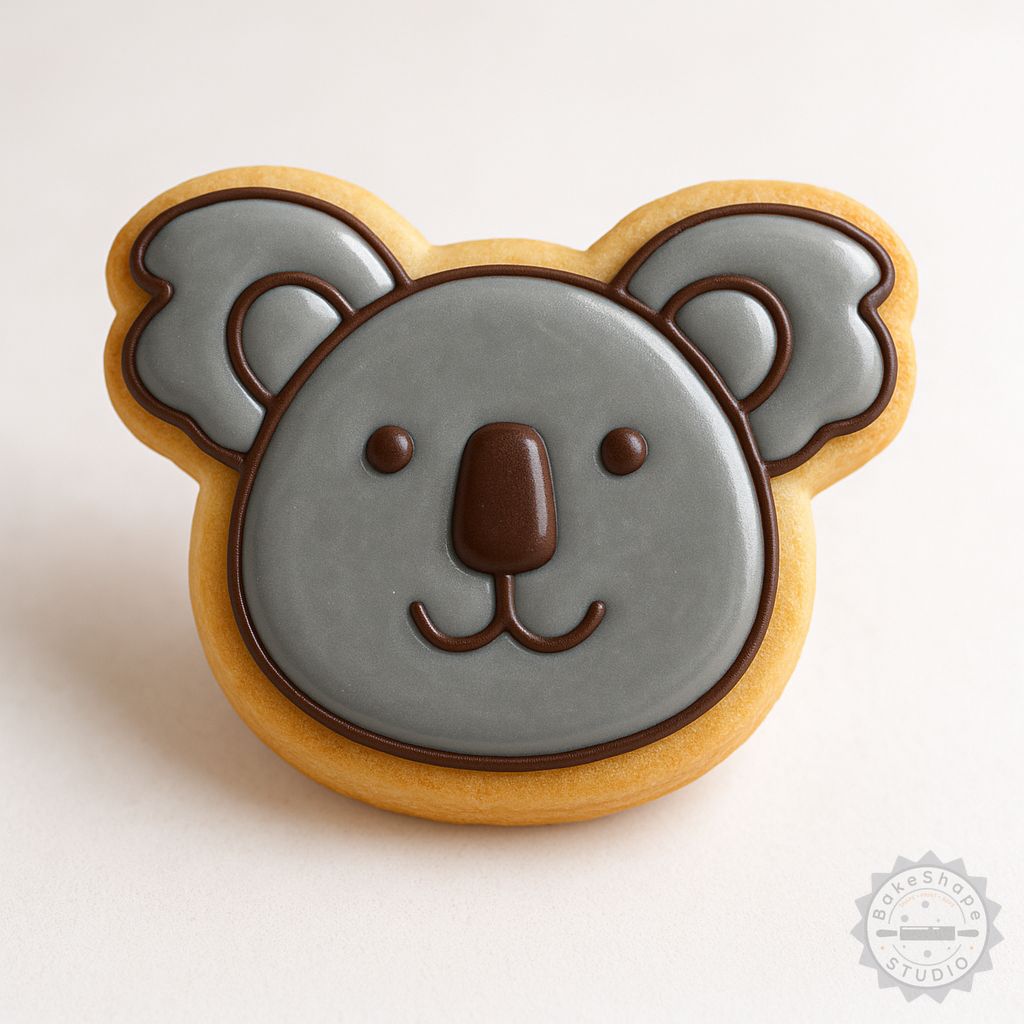 Koala shape cutter and stamp STL set for 3D printing cookies and fondant decorations