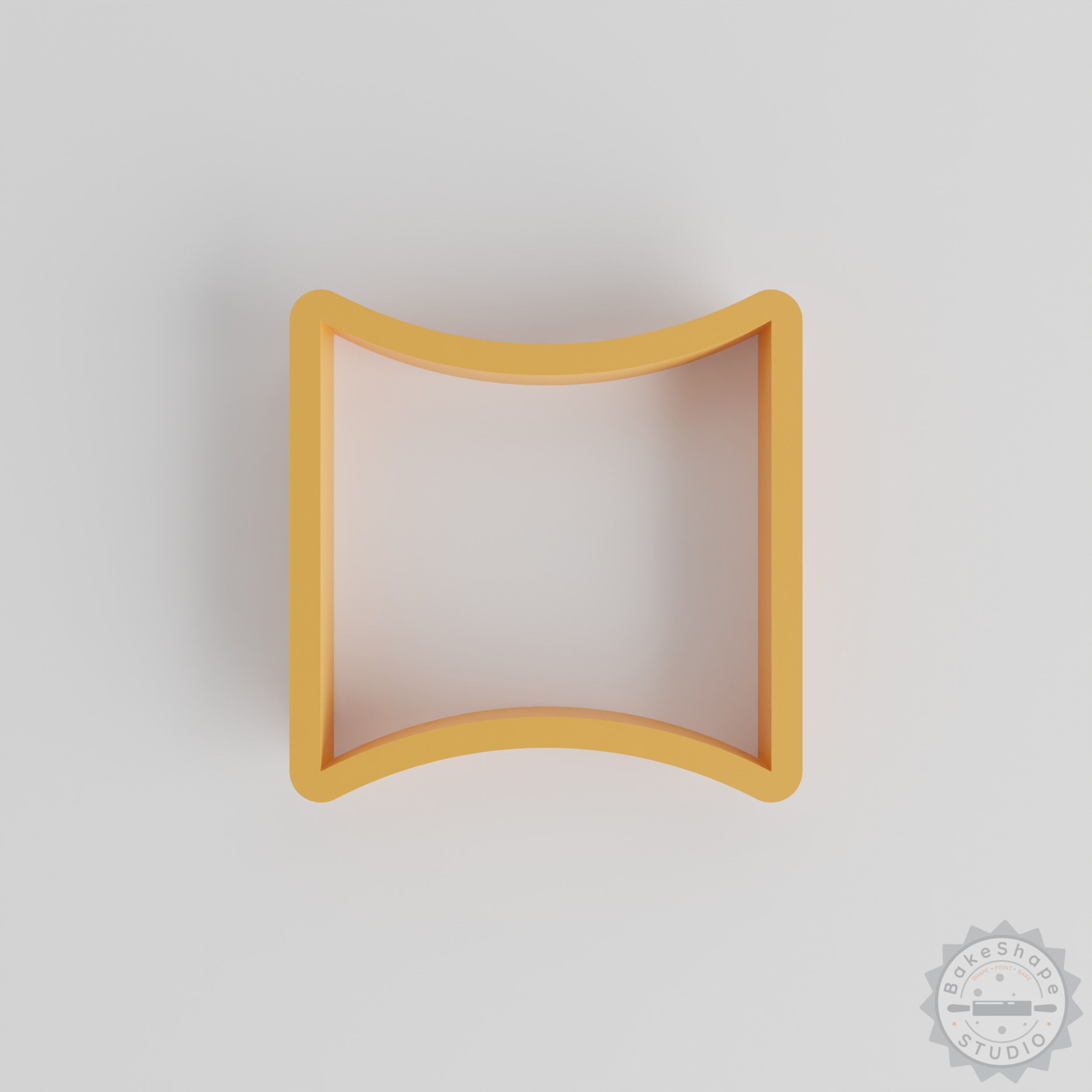 Concave geometric cookie cutter set STL with 18 pieces for precision baking, fondant, and clay crafting