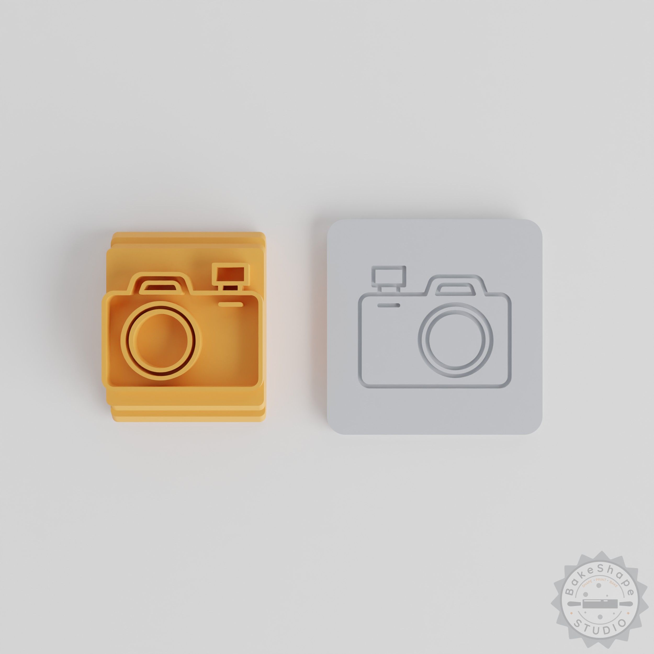 Camera Stamp Tile Set for Clay and Cookies, 5 Sizes