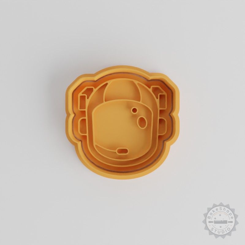 Space Helmet Cookie Cutters & Stamps Set, 6 Pieces, S/M/L Sizes, Astronaut Theme Baking Tools