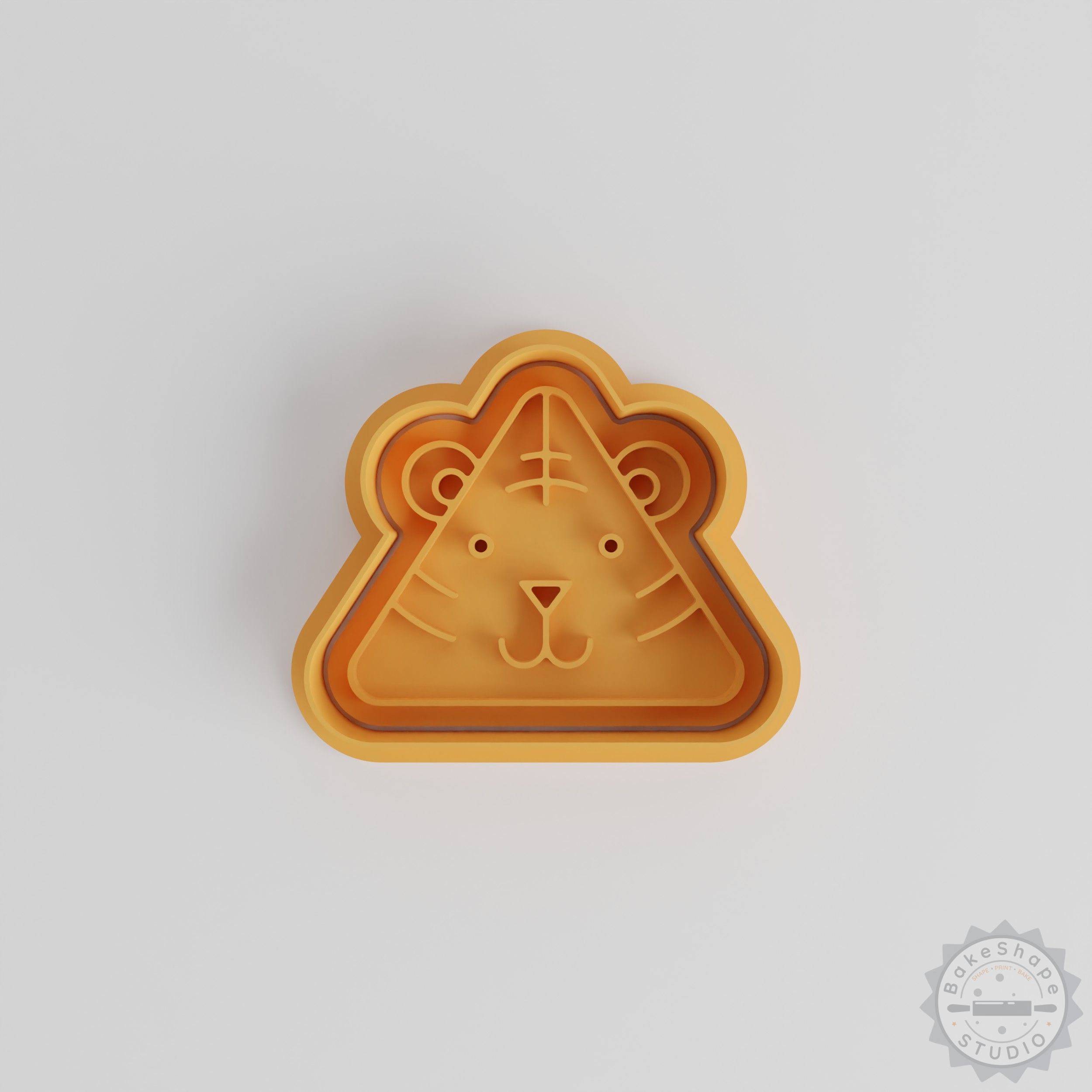 Tiger Cookie Cutter & Stamp Set, 6-Piece Animal Shapes for Cookies, Fondant, 3 Sizes S/M/L