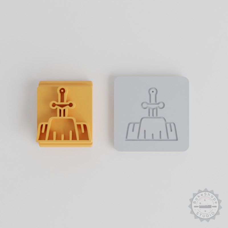 Fantasy Sword Stamp Set, 5 Stamp Tile Sizes Suited for Clay, Cookie and Fondant Designs