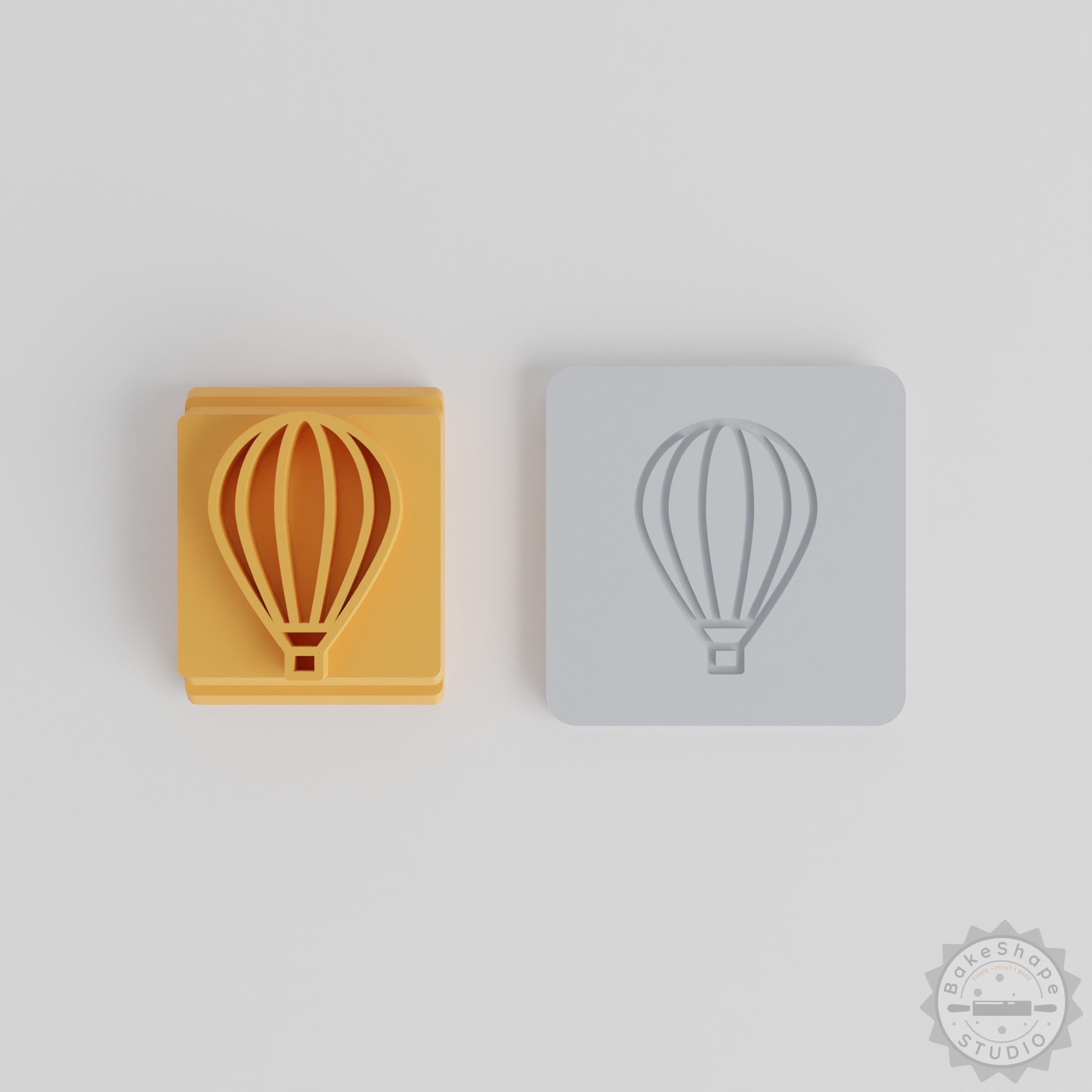 Hot Air Balloon Stamp Tile Set for Clay, Cookies, Fondant - 5 Sizes Adventure Travel Design