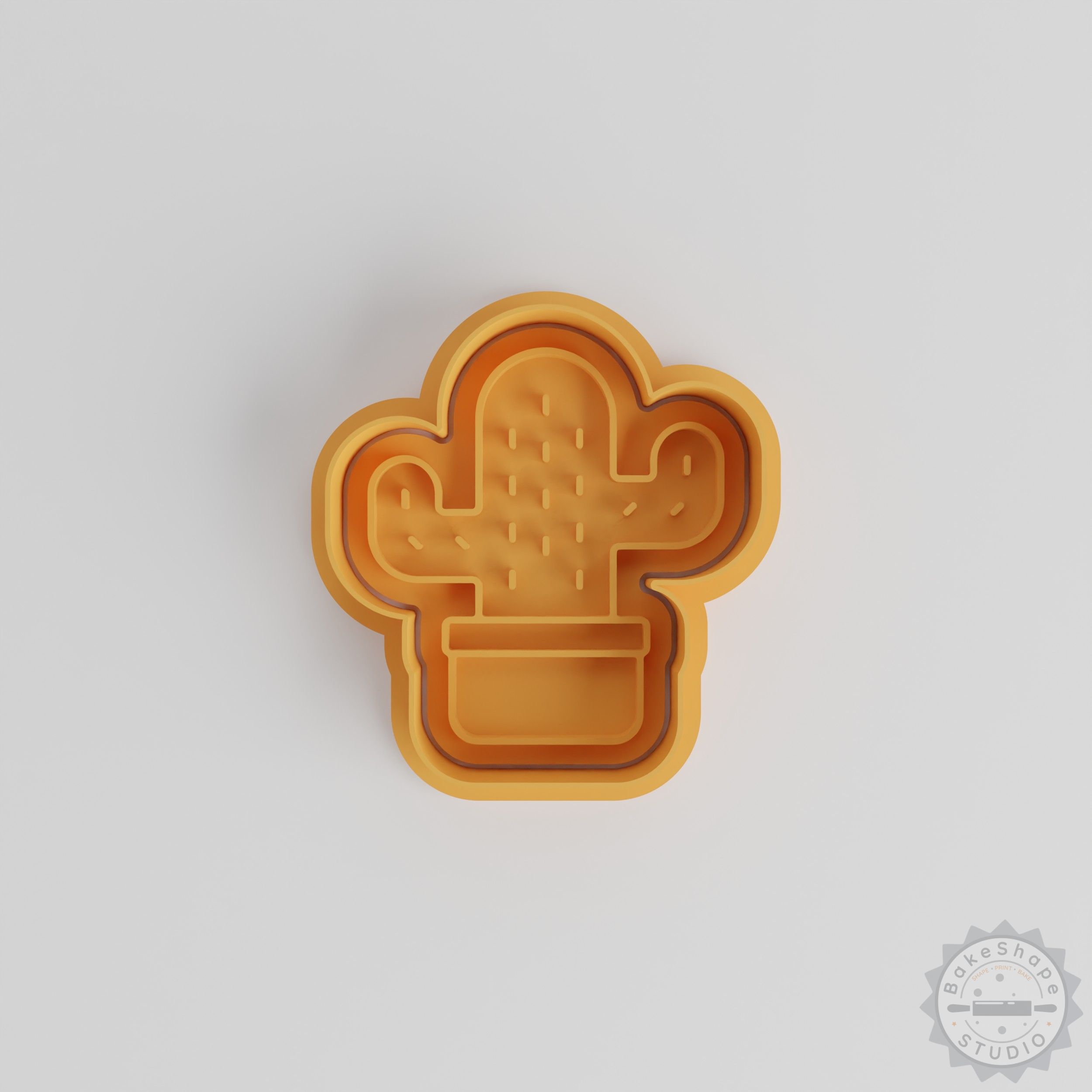 Mini Cactus Cookie Cutter and Stamp Set, Perfect for Fondant, 6-Piece, S/M/L Sizes