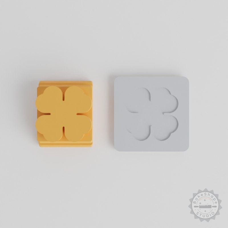 Clover Stamp Tile Set, 5 Sizes, Perfect for Clay, Cookies, Fondant, Shamrock Motif for Creative Crafting and Baking