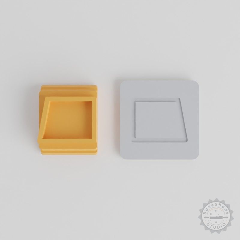 Trapezoid Stamp Tile Set, 5 Motif Sizes for Clay, Cookies, Fondant, and Soft Material Crafting