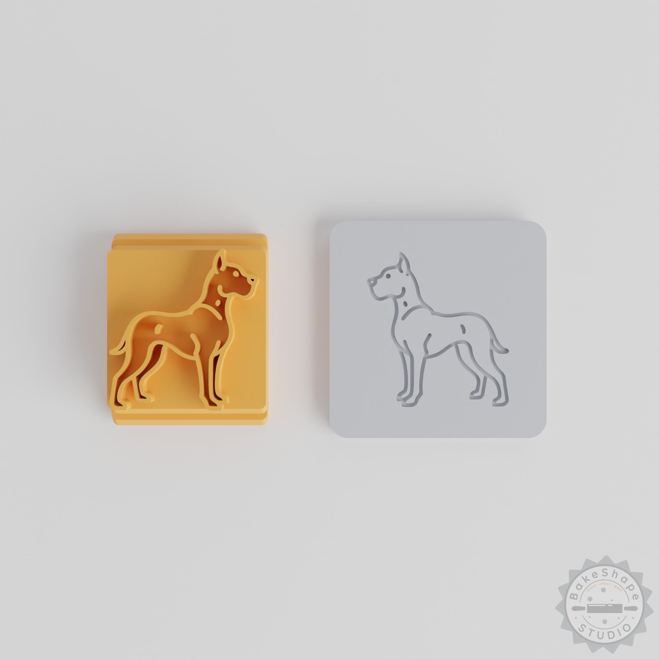 Great Dane Stamp Tile Set, 5 Motif Sizes for Clay, Cookies & Fondant Crafting