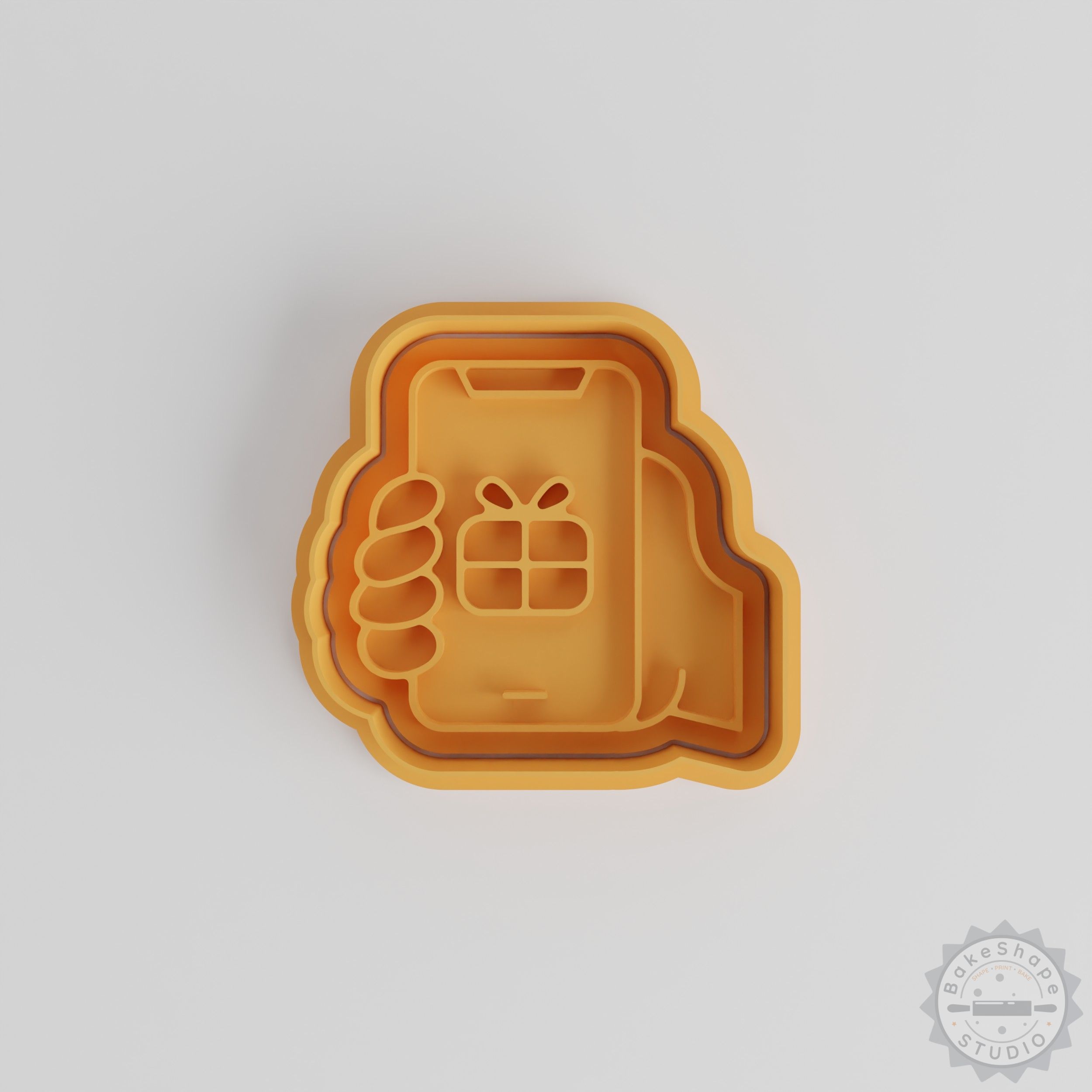 Gift Cookie Fondant Cutter and Stamp Set, 6 Pieces, S/M/L, Perfect Festive Decoration