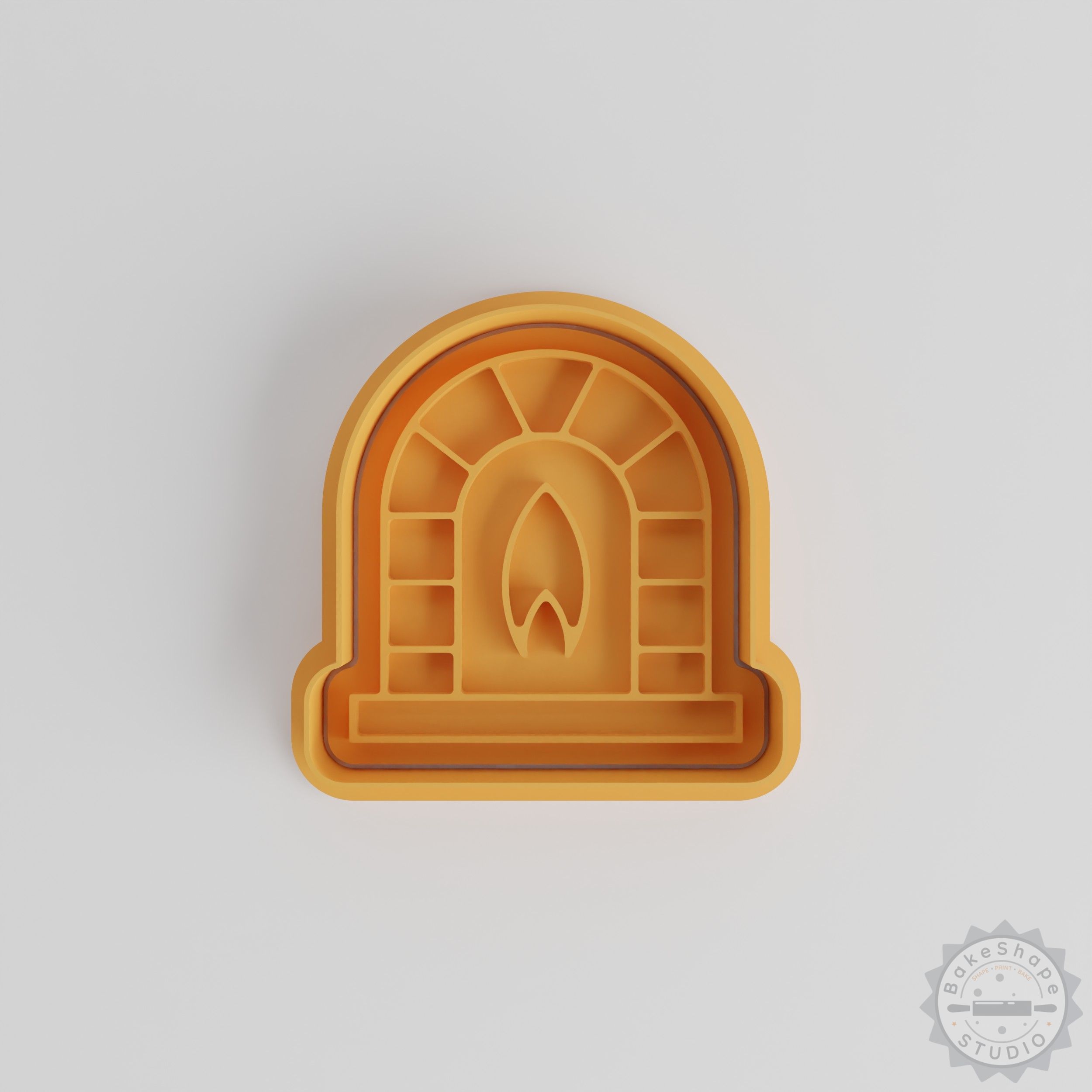 Fireplace Cookie Cutter and Stamp Set, 6 Piece, Perfect for Cookies and Fondant, Multiple Sizes