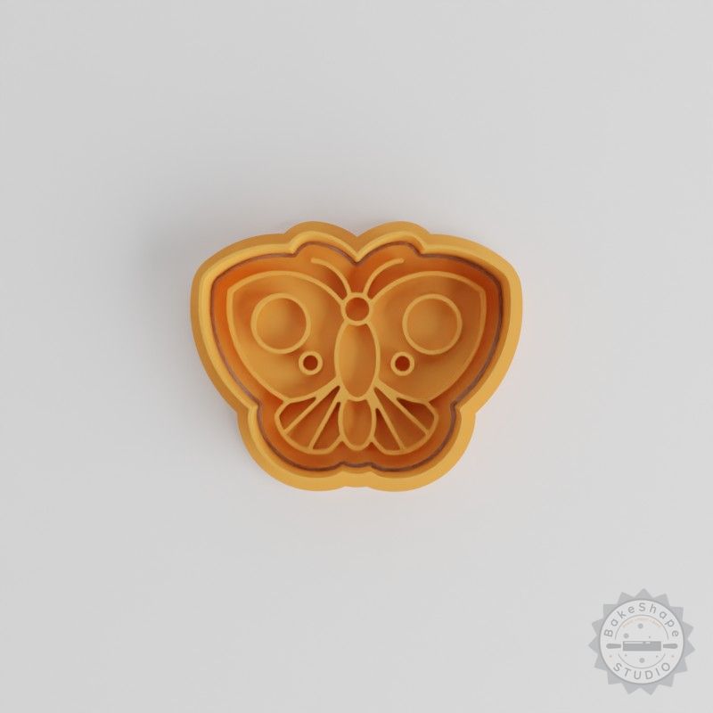 Butterfly Shape Cutter and Stamp Set, Perfect for Cookies and Fondant, 6 Pieces, Three Sizes