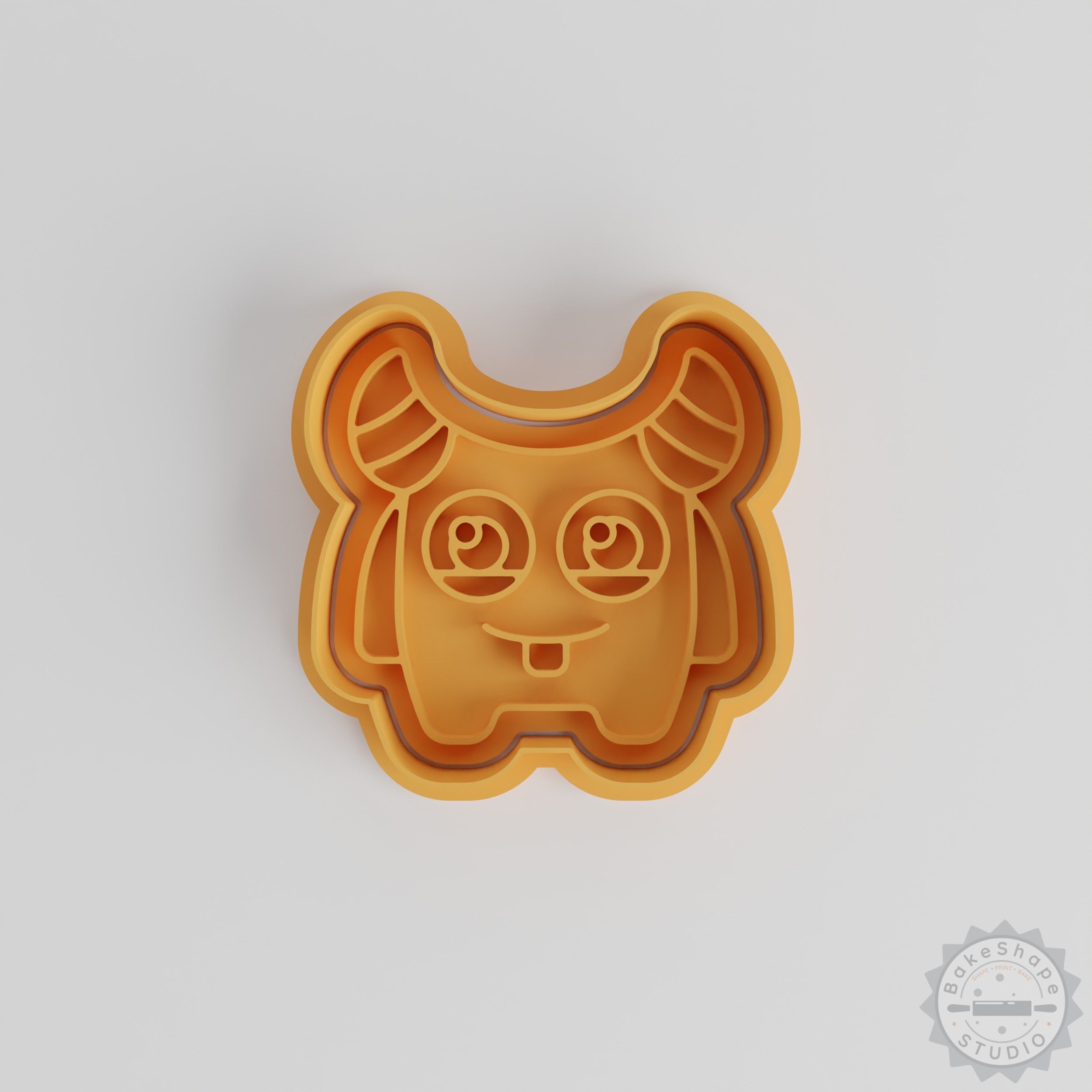 Big Horn Square Monster Cookie Cutter Set, 6-Piece Shape Stamp Bundle for Cookies & Fondant