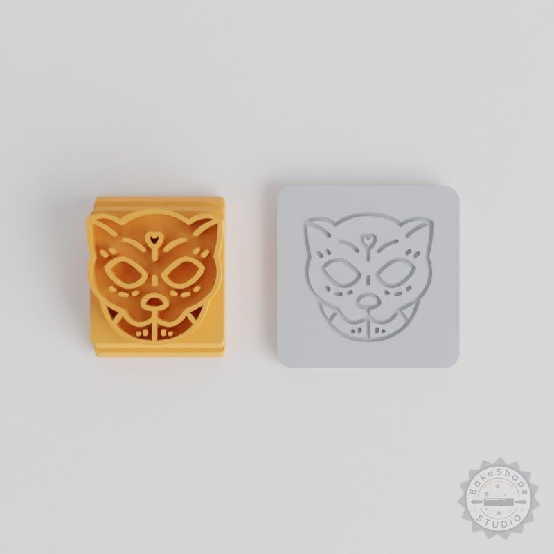 Day of the Dead Cat Stamp Set, 5 Motif Sizes, Perfect for Clay, Cookies, Fondant