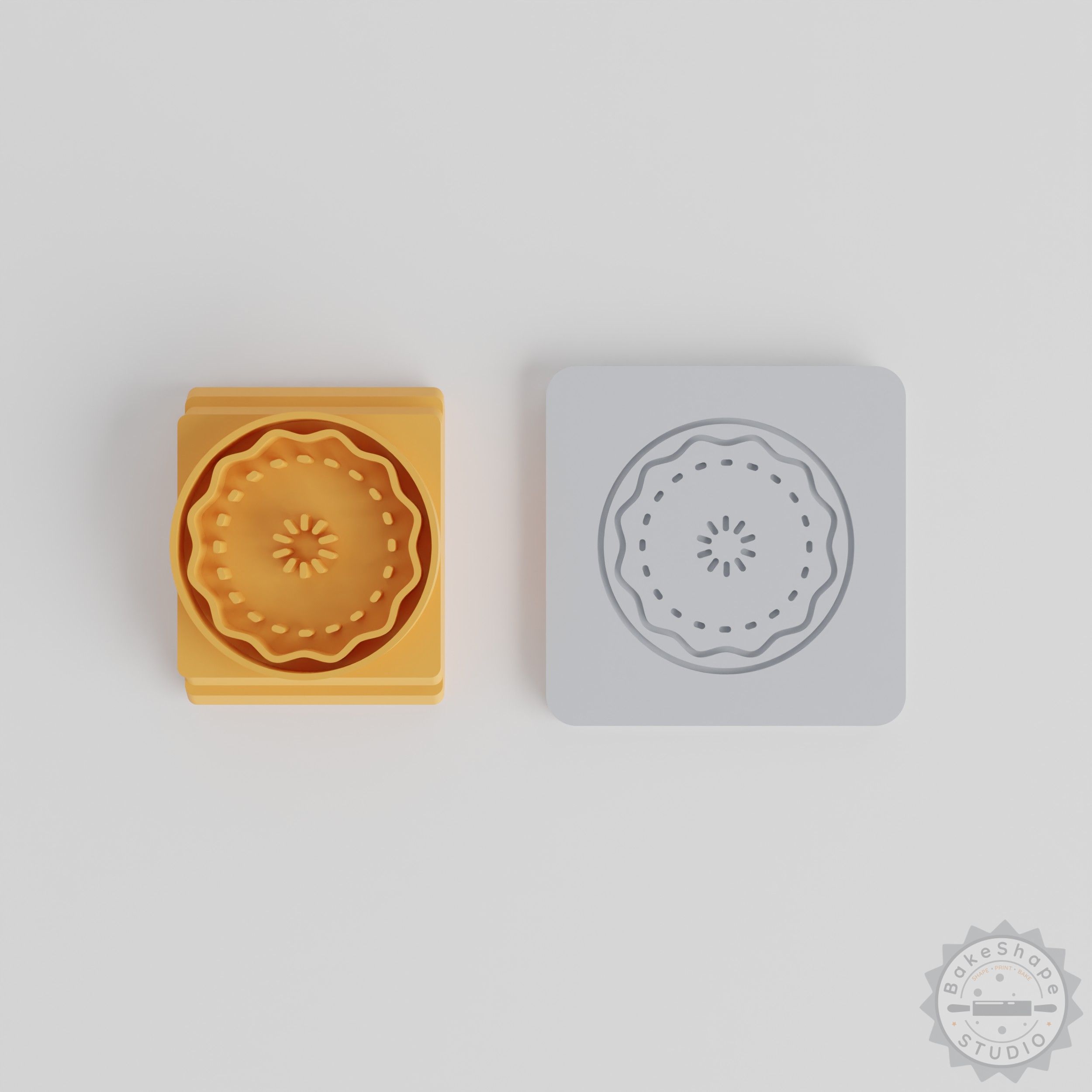 Pie Stamp Tile Set, 5-Piece, 5 Sizes for Clay, Cookies, Fondant, Dessert Decorations