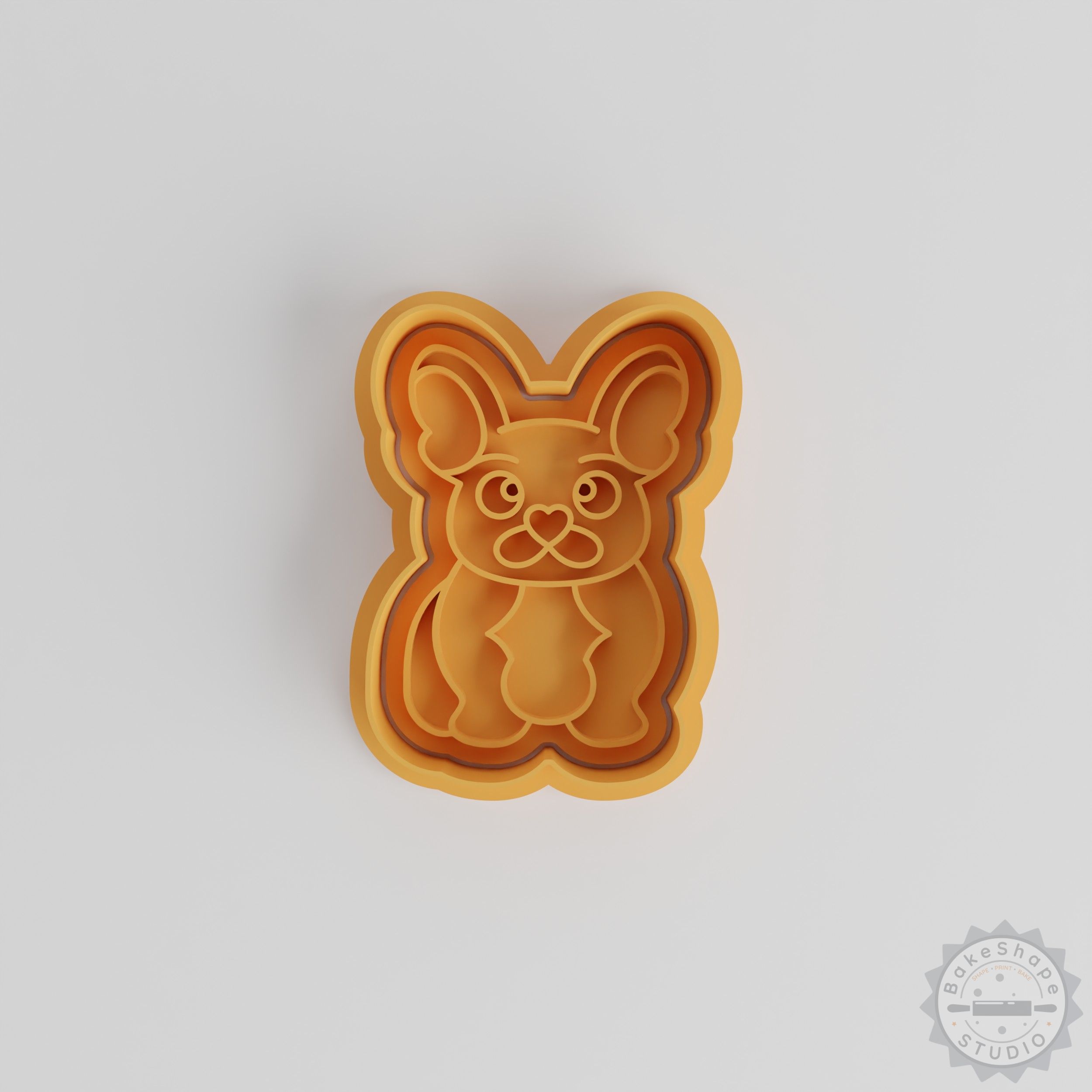 Bulldog Cookie Cutter & Stamp Set, 6-Piece Animal Design, S/M/L Sizes for Baking, Fondant Crafting