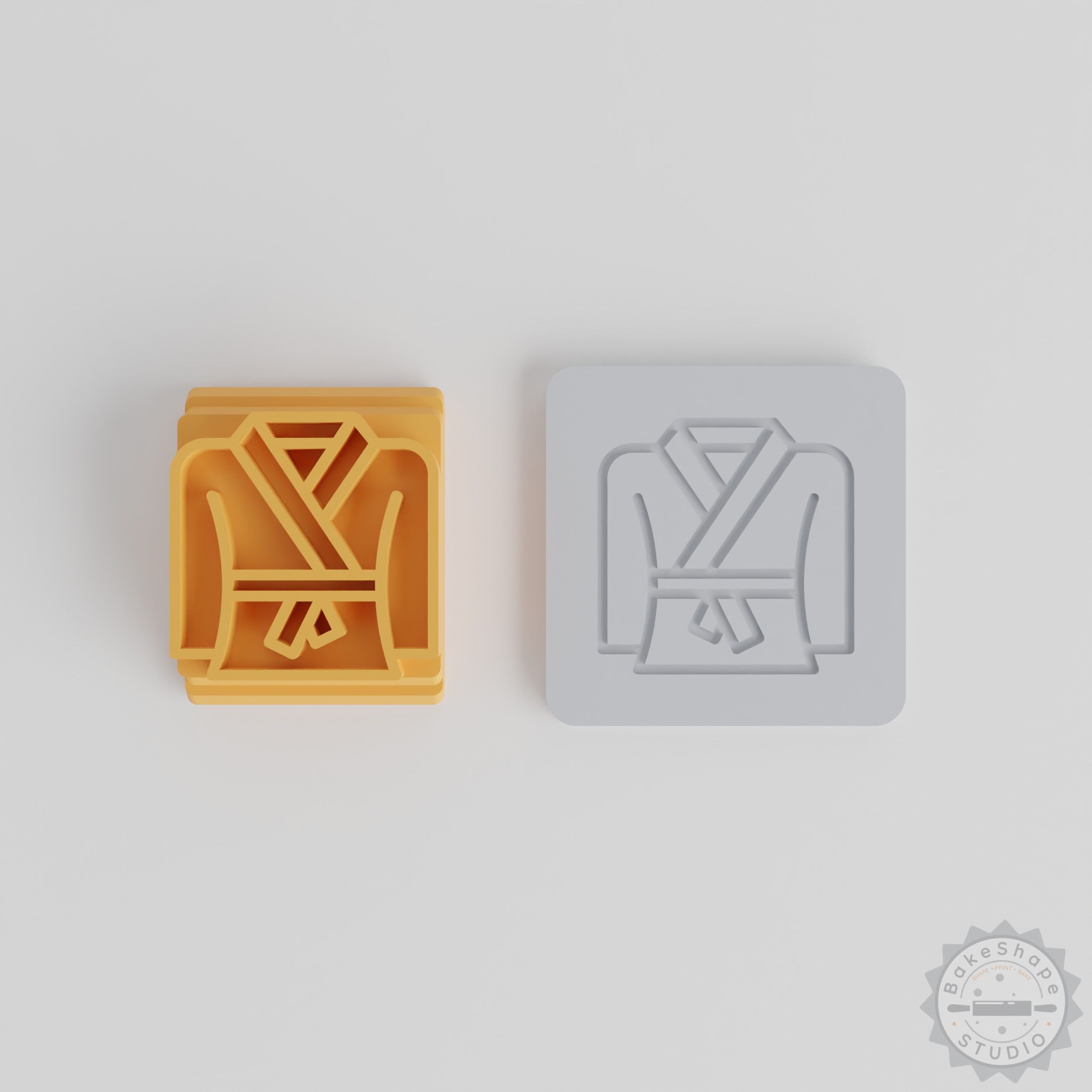 Kimono Stamp Tile Set, 5 Sizes for Clay, Cookies, Fondant, Crafting, Traditional Motif Design