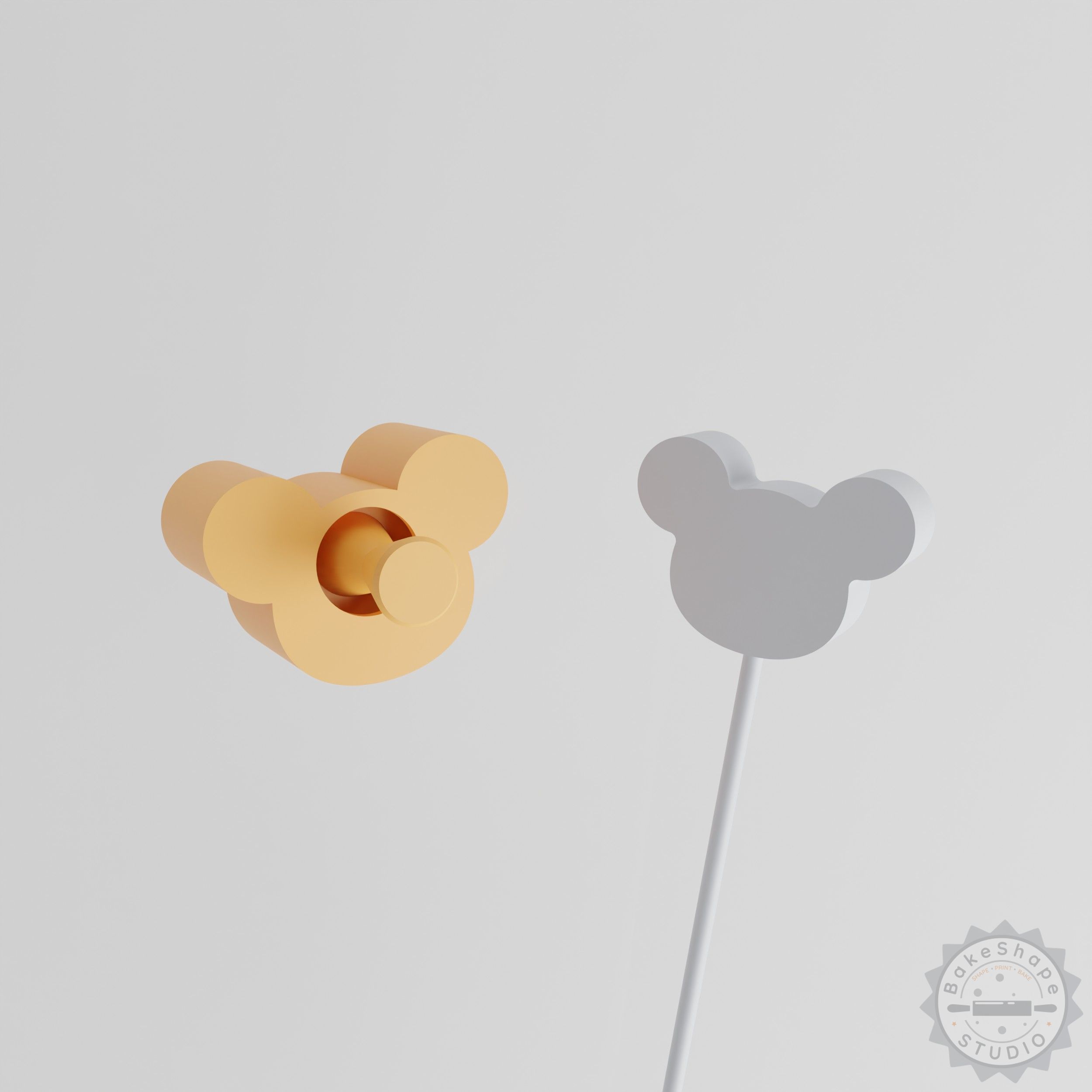 Mouse Cake Pop Mold, Mouse Face Design, 2-Piece Cake Decorating Set