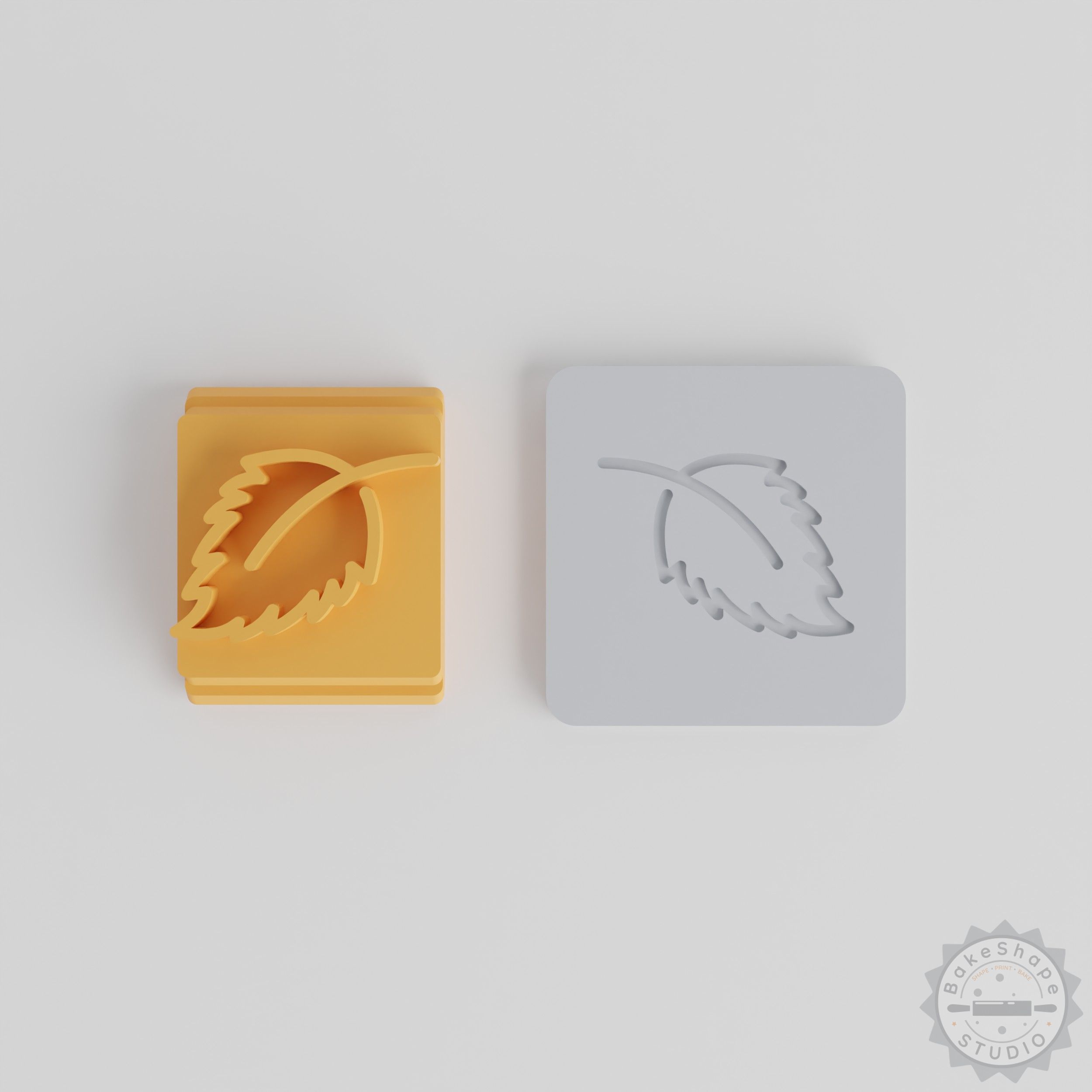 Leaf Stamp Tile Set, 5 Sizes, Perfect for Clay, Cookies, Fondant, Botanical Design