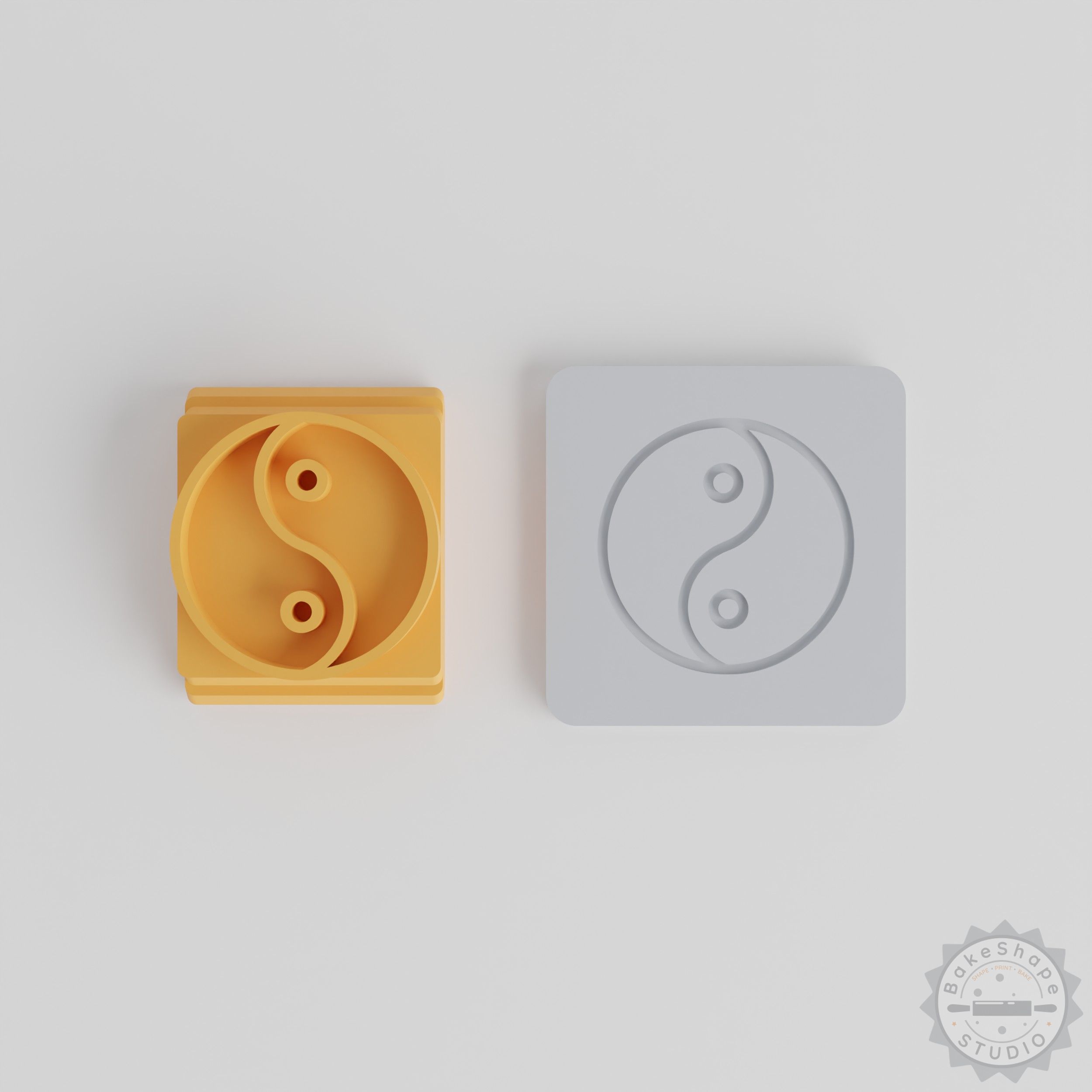 Yin Yang Stamp Tile Set, 5 Sizes, Perfect for Clay, Cookie and Fondant Crafting